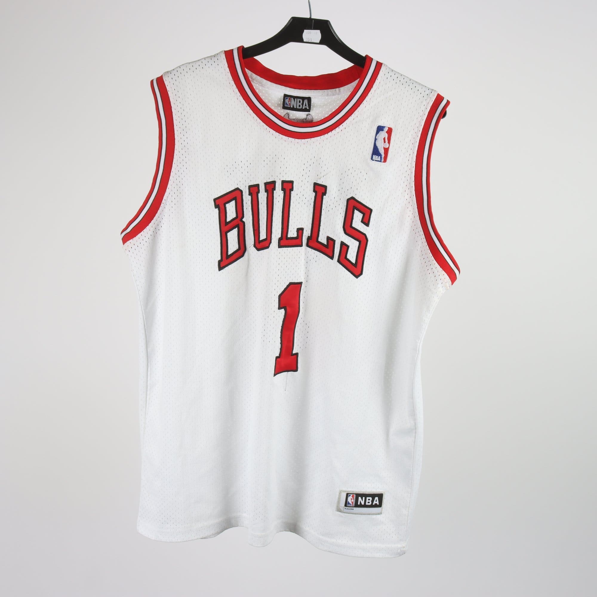 Linne, NBA, Bulls, Rose, vit, röd, stl. 3XL.
