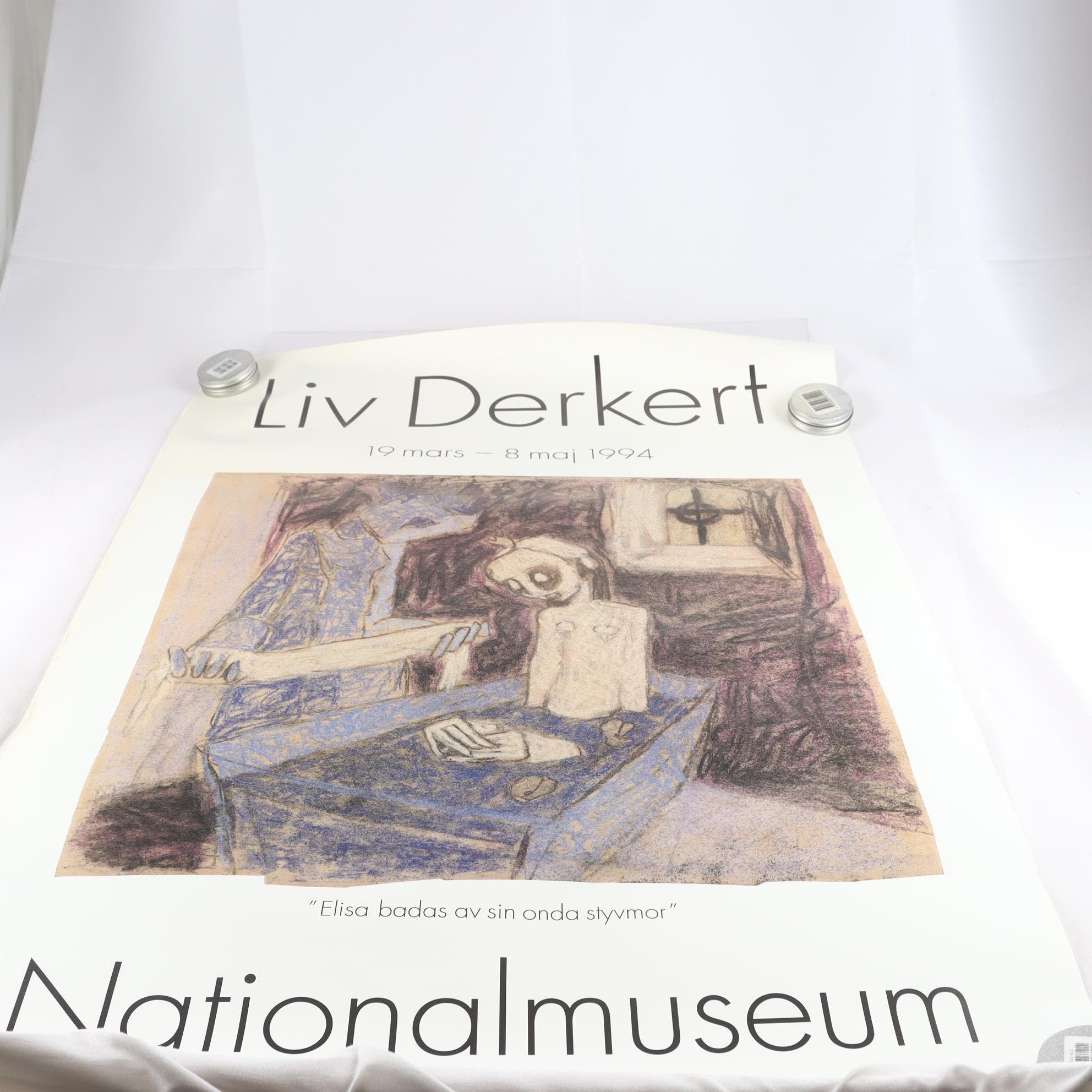 Poster, Liv Derkert, Nationalmuseum, 1994. Samfraktas ej.