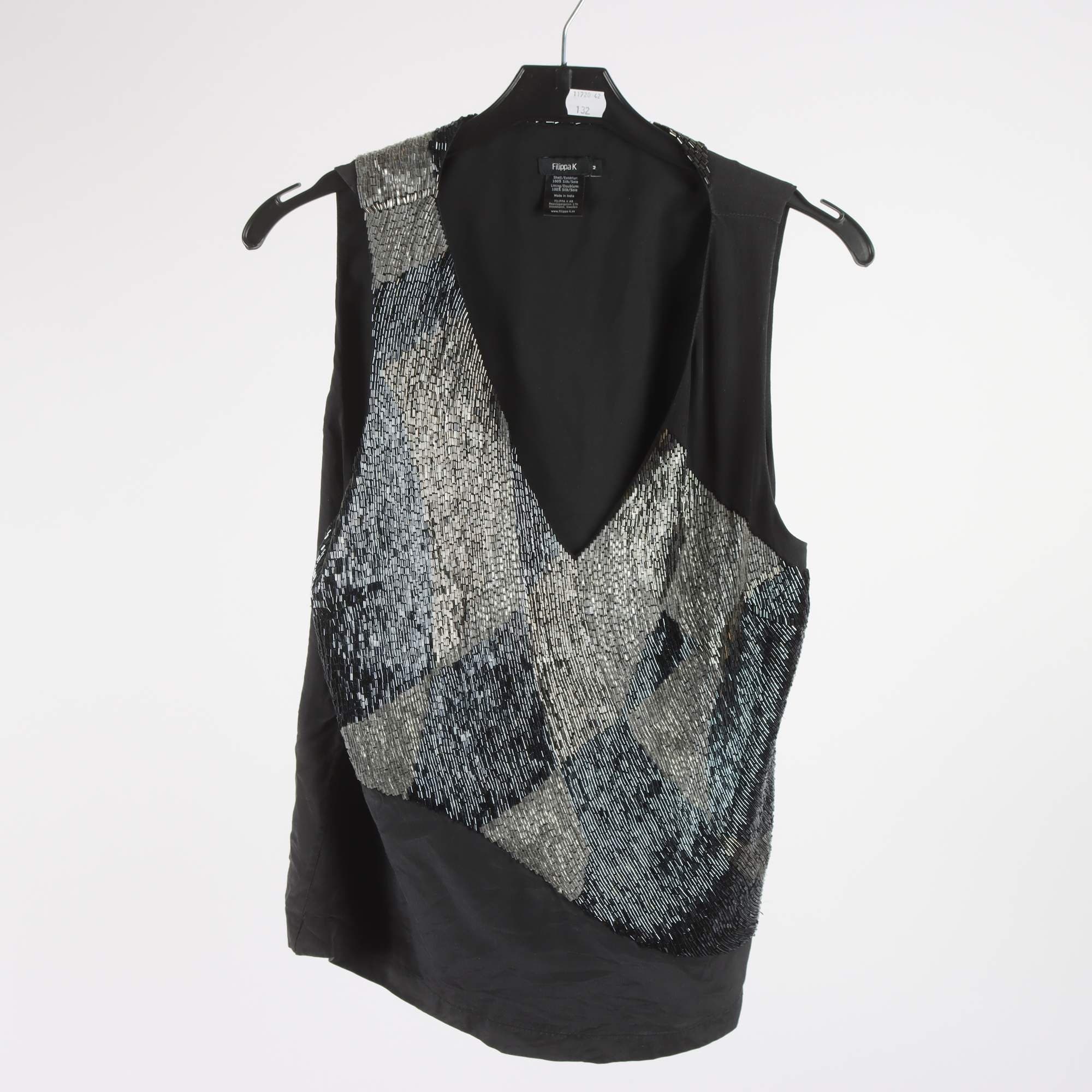 Linne, Filippa K, svart, 100% silke, stl. M