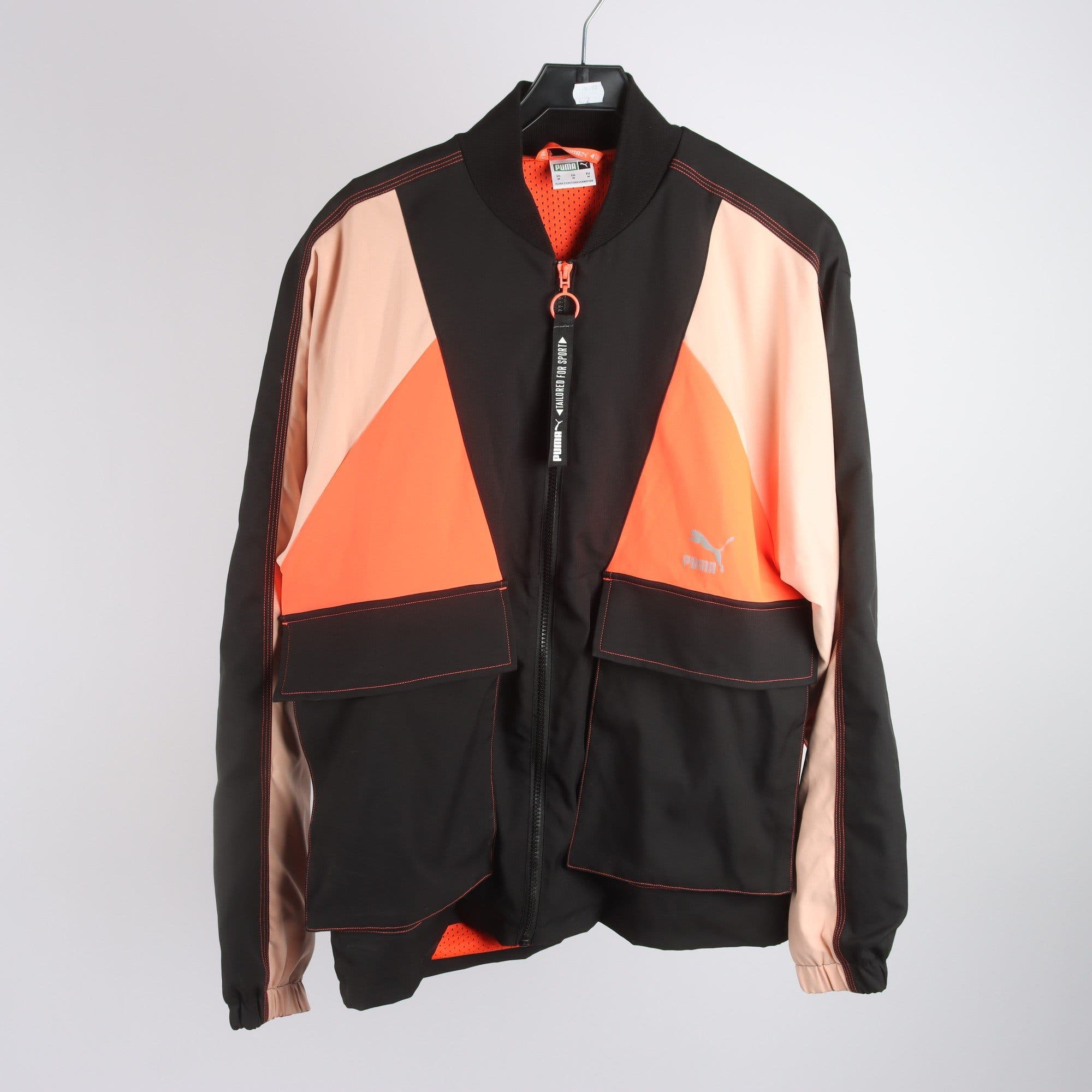 Träningsjacka, Puma, svart, orange, stl. M.