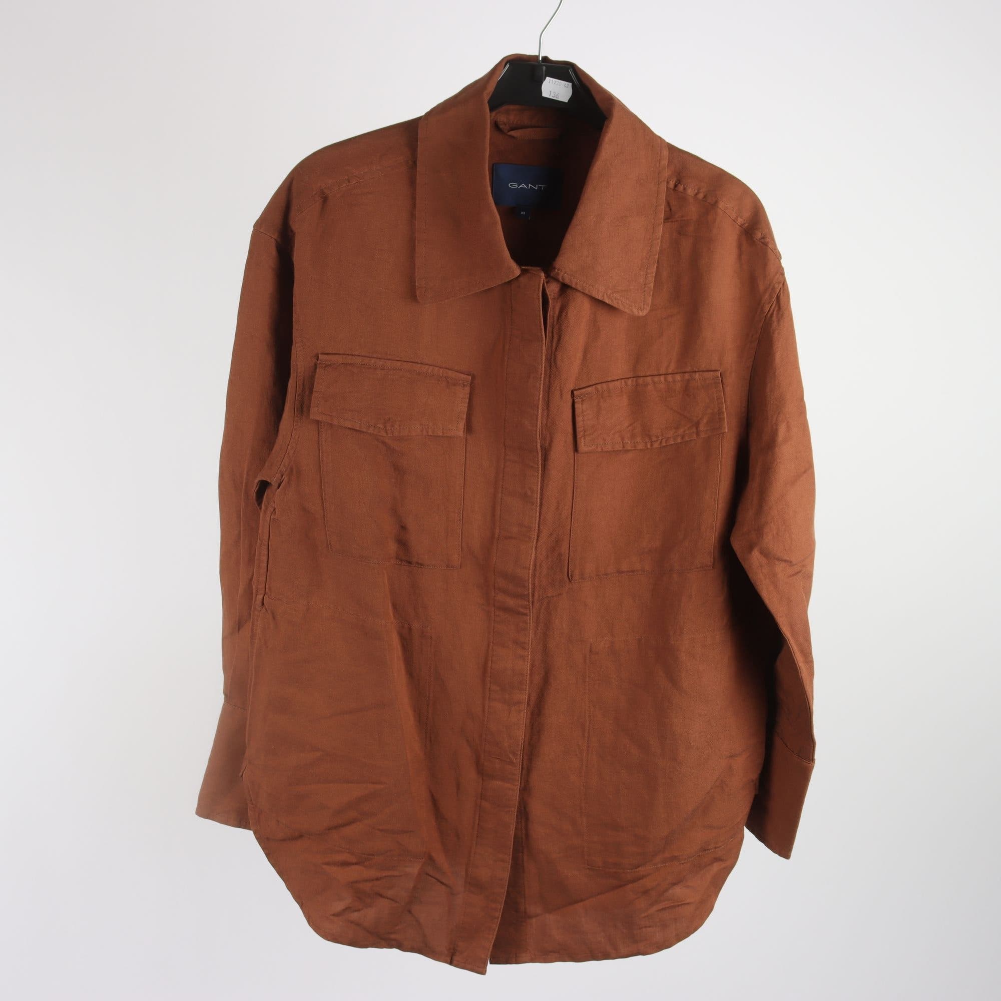 Overshirt, Gant, brun, stl. XS (oversize)