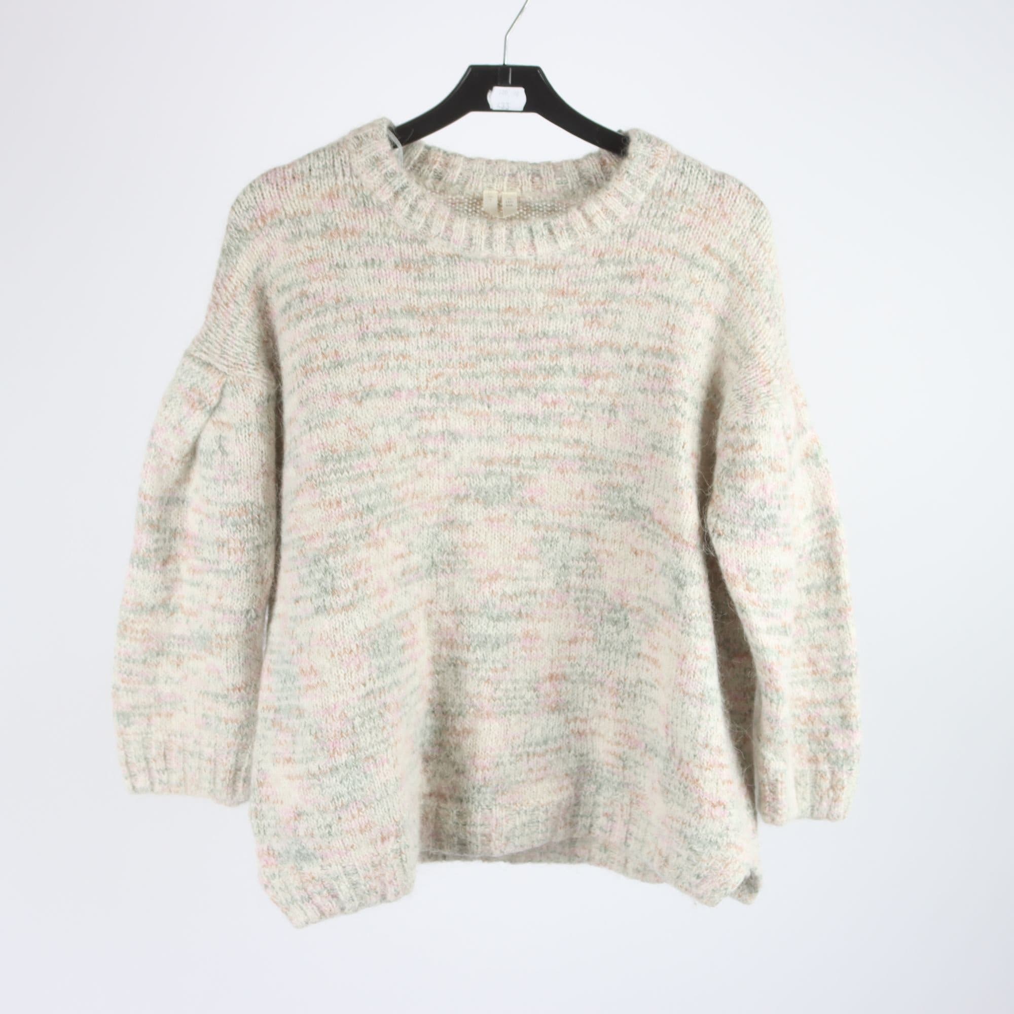 Tröja, Arket, vit, grå, ull, alpaca, stl. S.