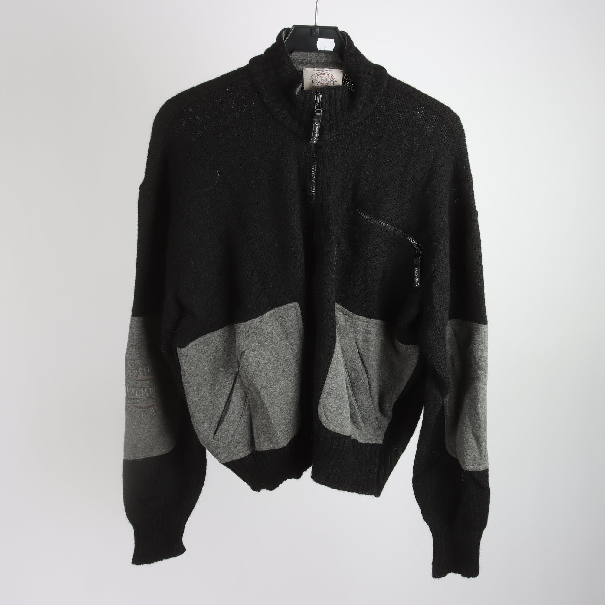 Kofta, Armani Jeans, svart, 100% ull, stl. L.