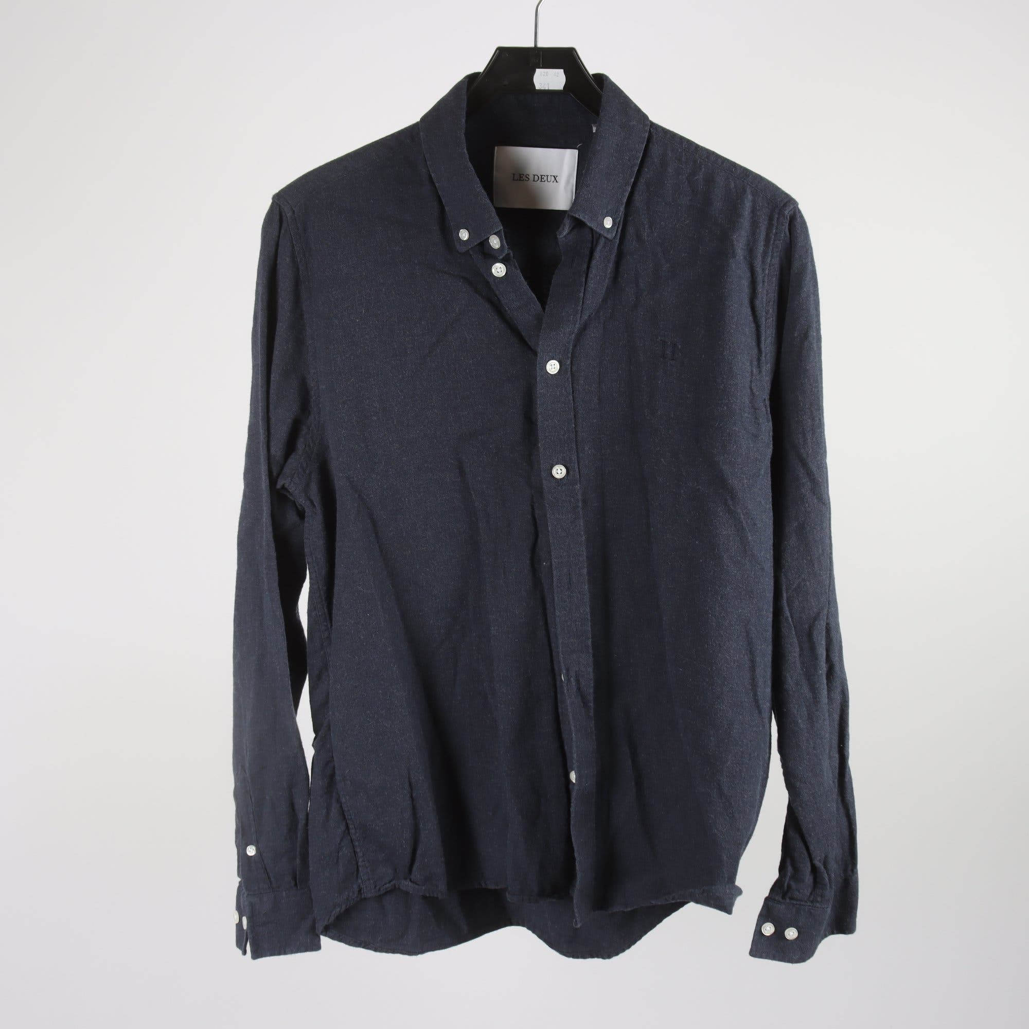 Skjorta, Les Deux, blå, flanell, stl. M.