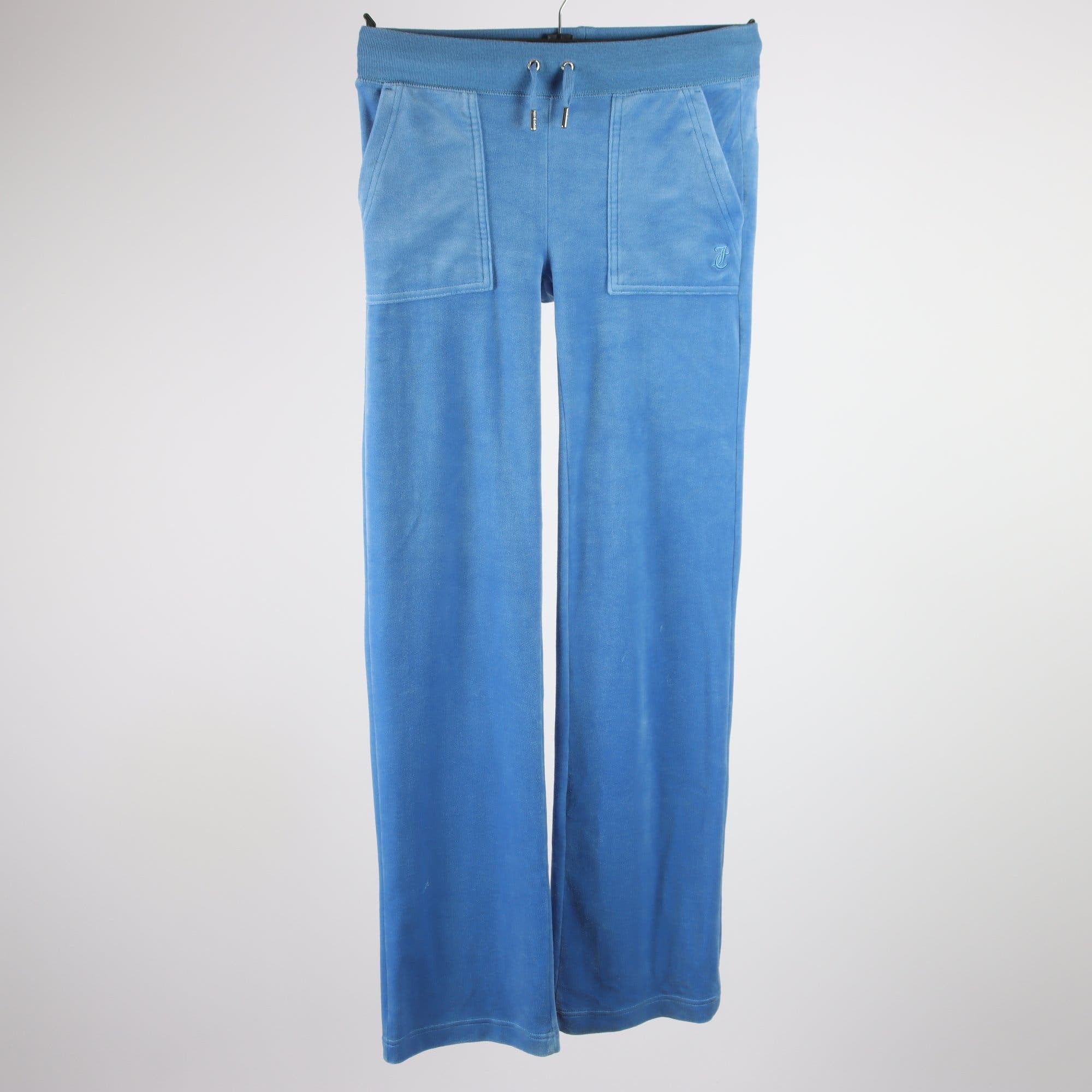 Mjukisbyxor, Juicy Couture, ljusblå, velour, stl. XXS.