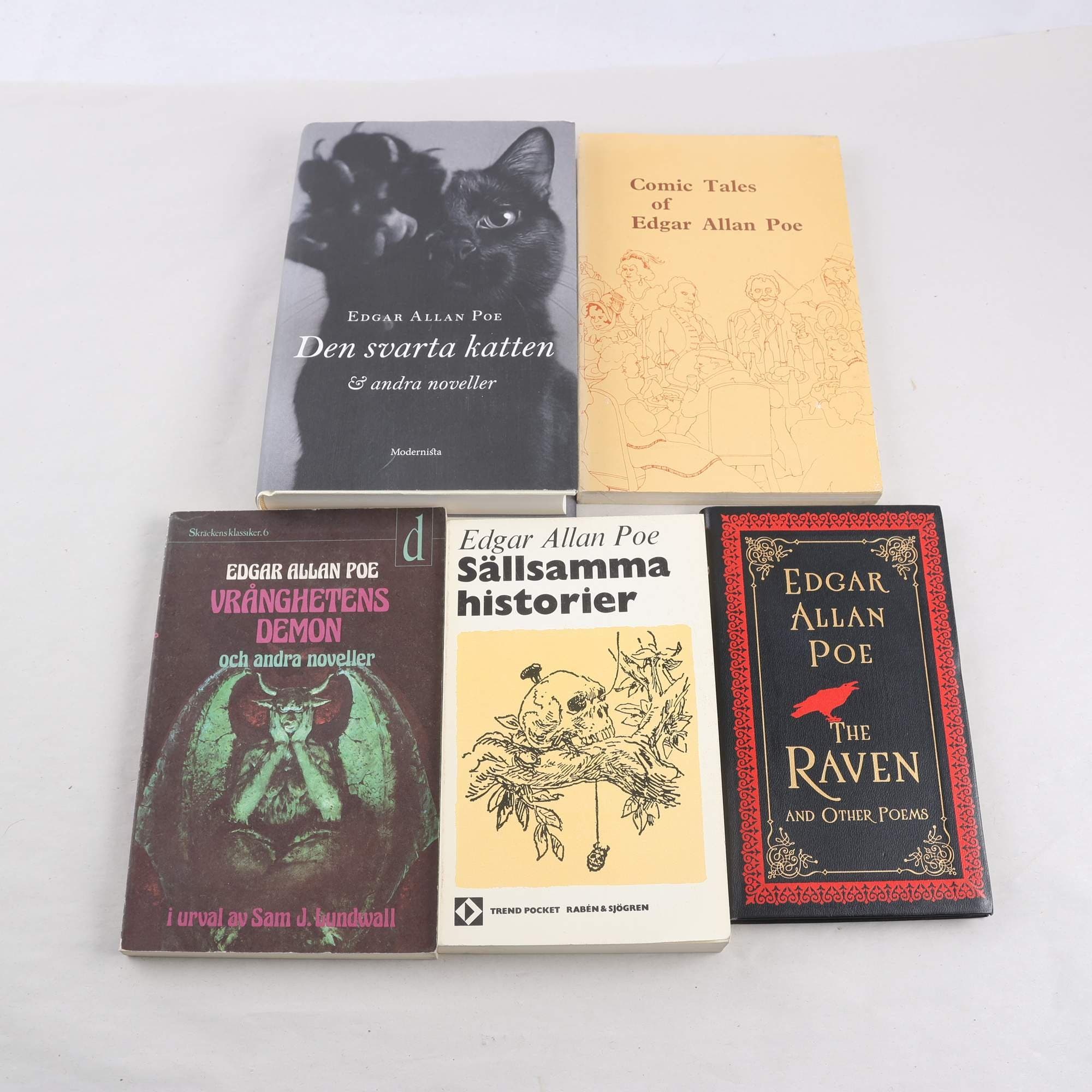 Edgar Allan Poe, bokpaket med 5 volymer