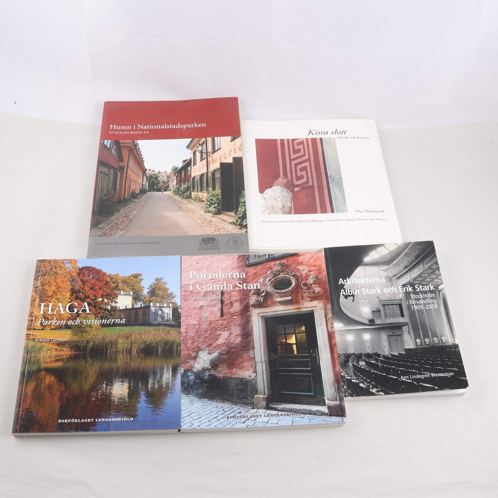 Stockholms arkitektur, bokpaket med 5 volymer