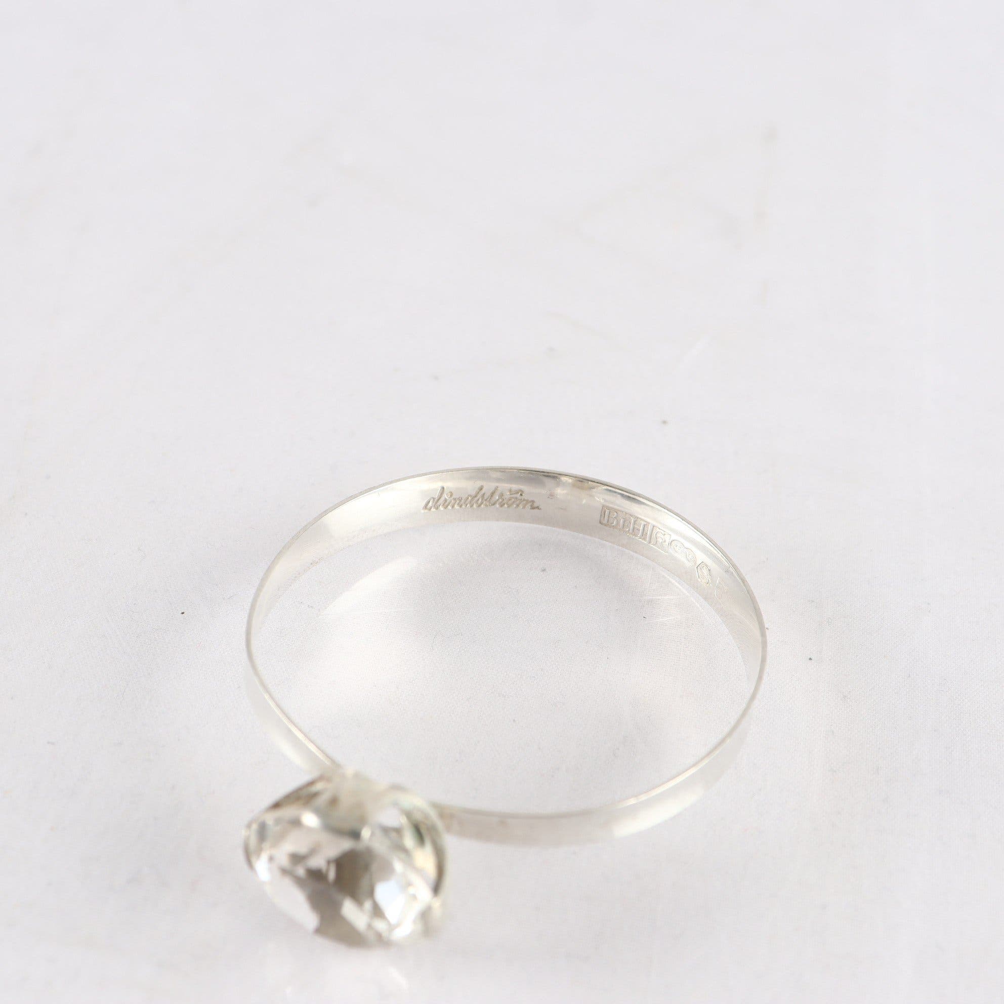 Armring, silver, glas