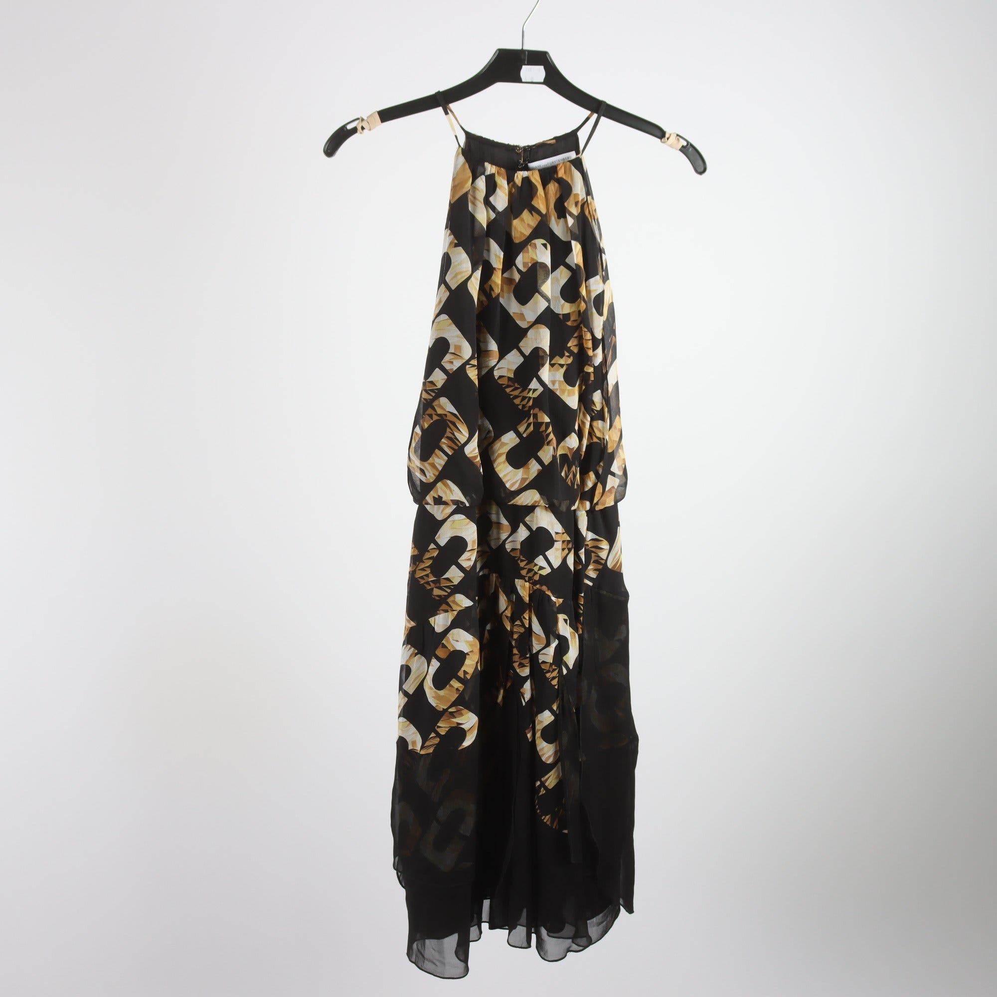 Klänning, Diane von Furstenberg, svart, beige, stl. S.
