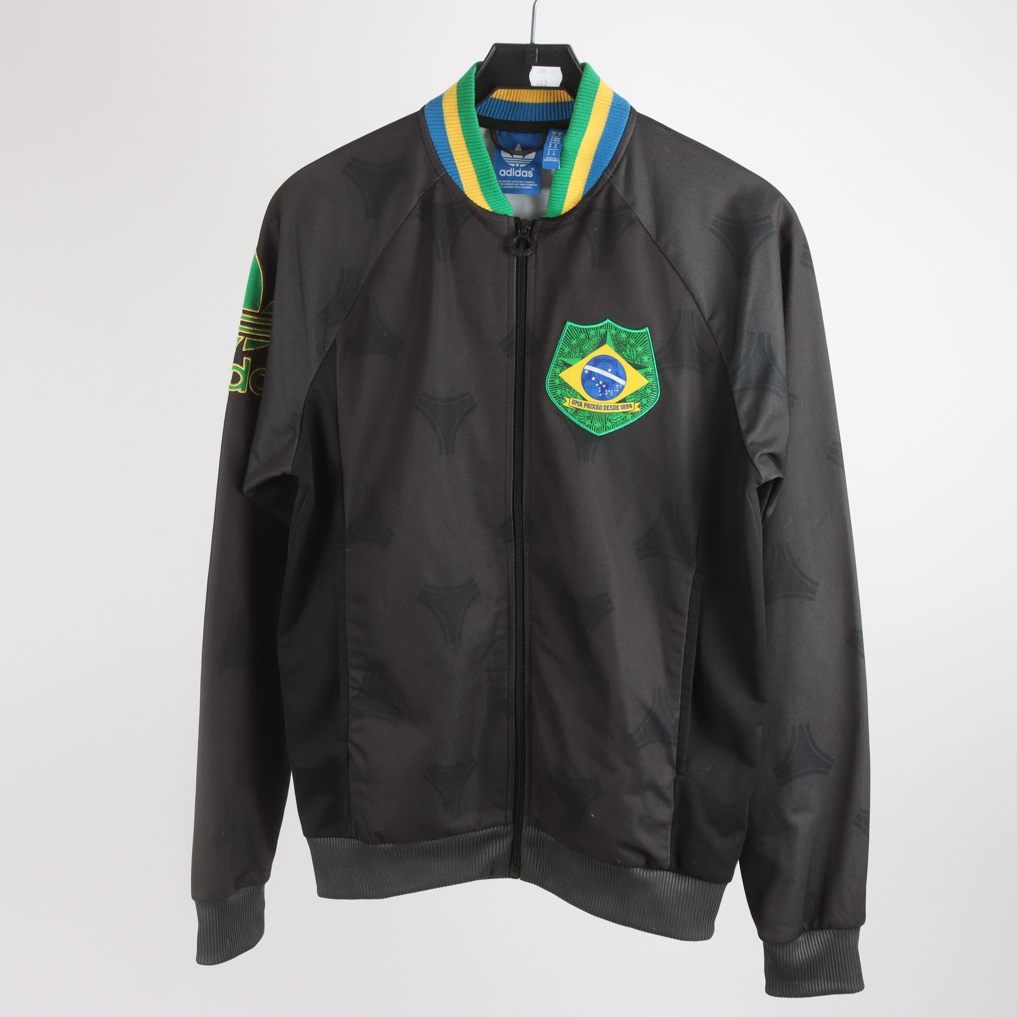 Träningsjacka, Adidas, Brasilien, svart, stl. M.