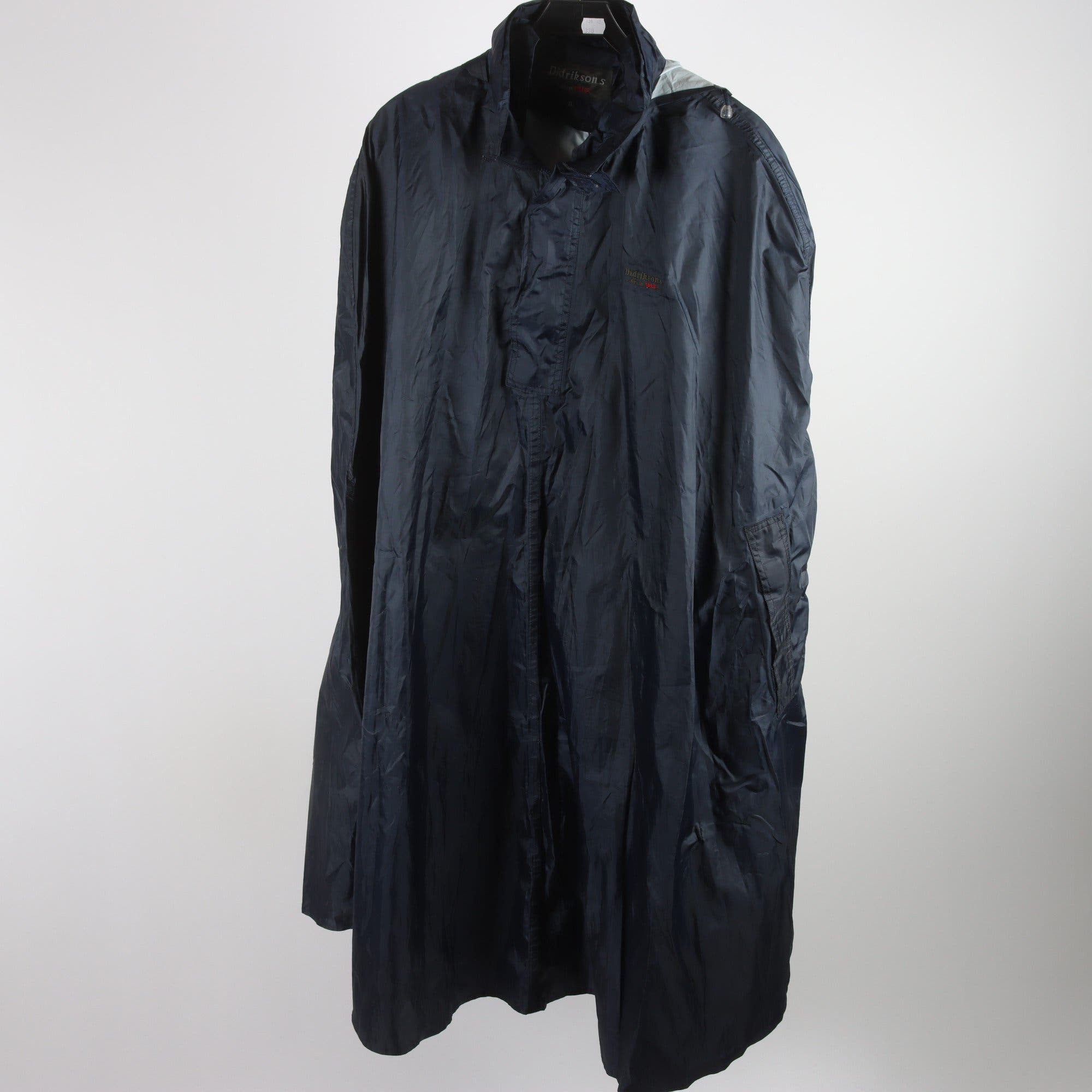 Regnponcho, Didriksons, blå, stl. XL.