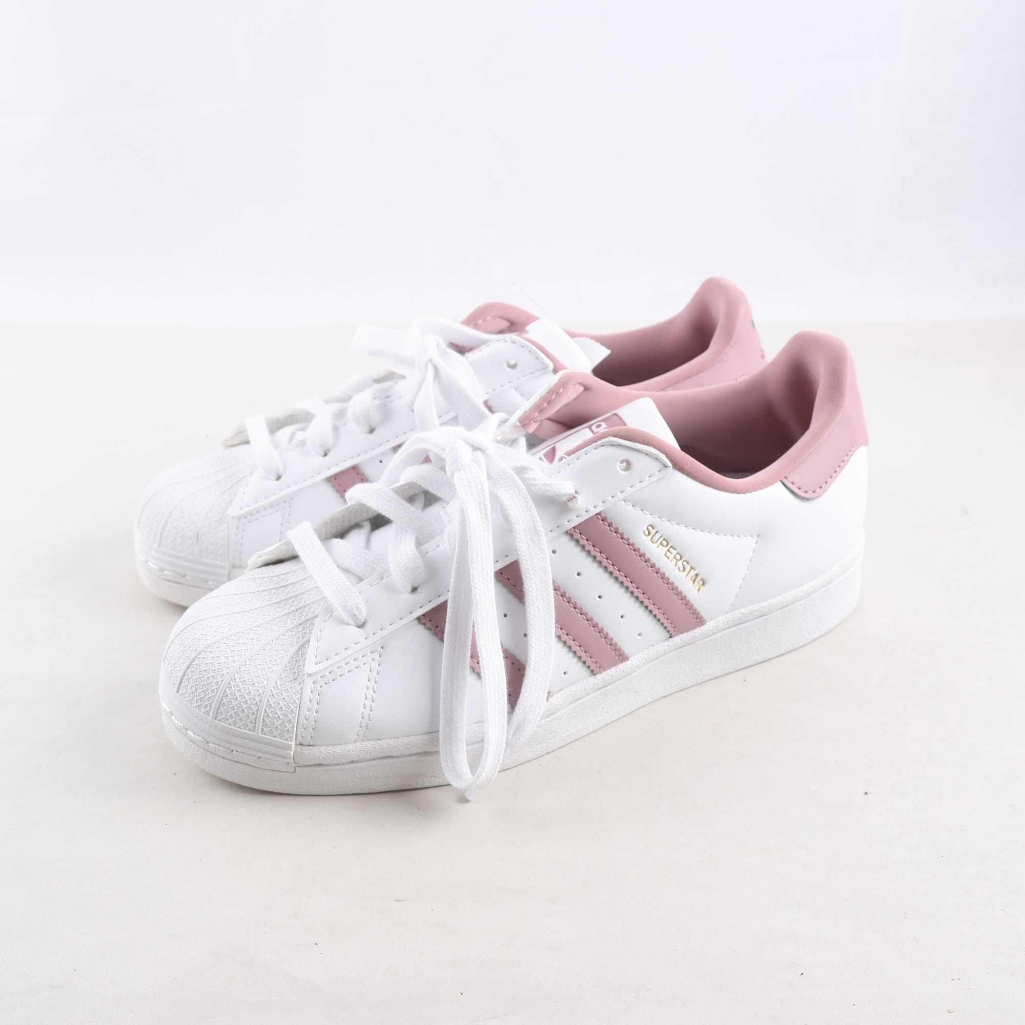 Sneakers, Adidas Superstar, gammelrosa, vit, stl. 37 1/3