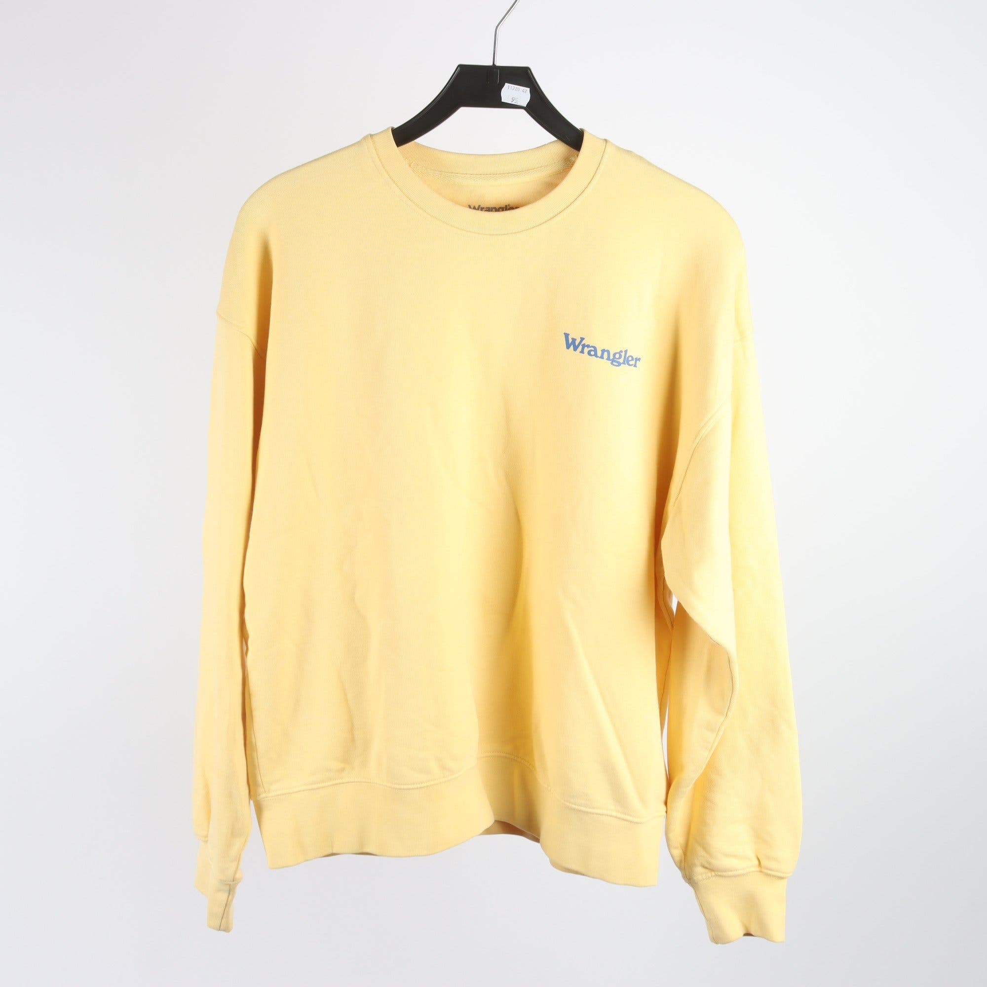 Sweatshirt, Wrangler, gul, stl. S