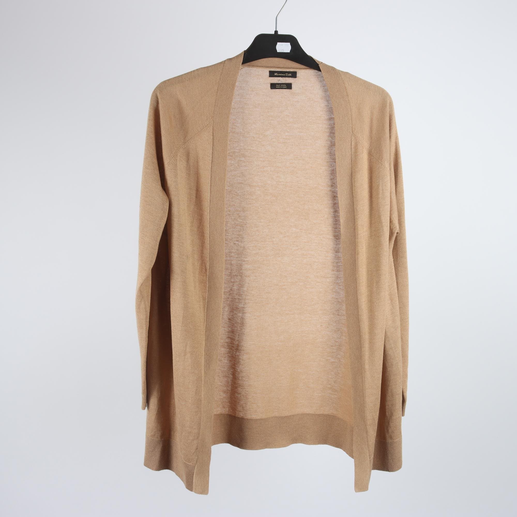 Kofta, Massimo Dutti, brun, ull, silke, stl. ca. S.