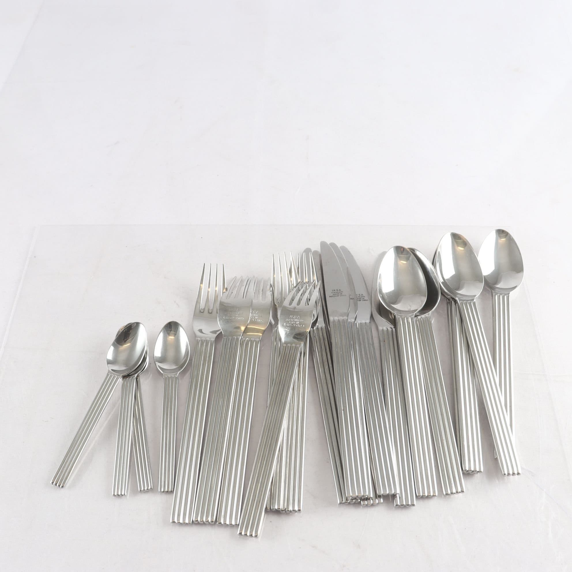 Bestick, rostfritt stål, ”Strateg”, Ehlen Johansson, Ikea, 22 del