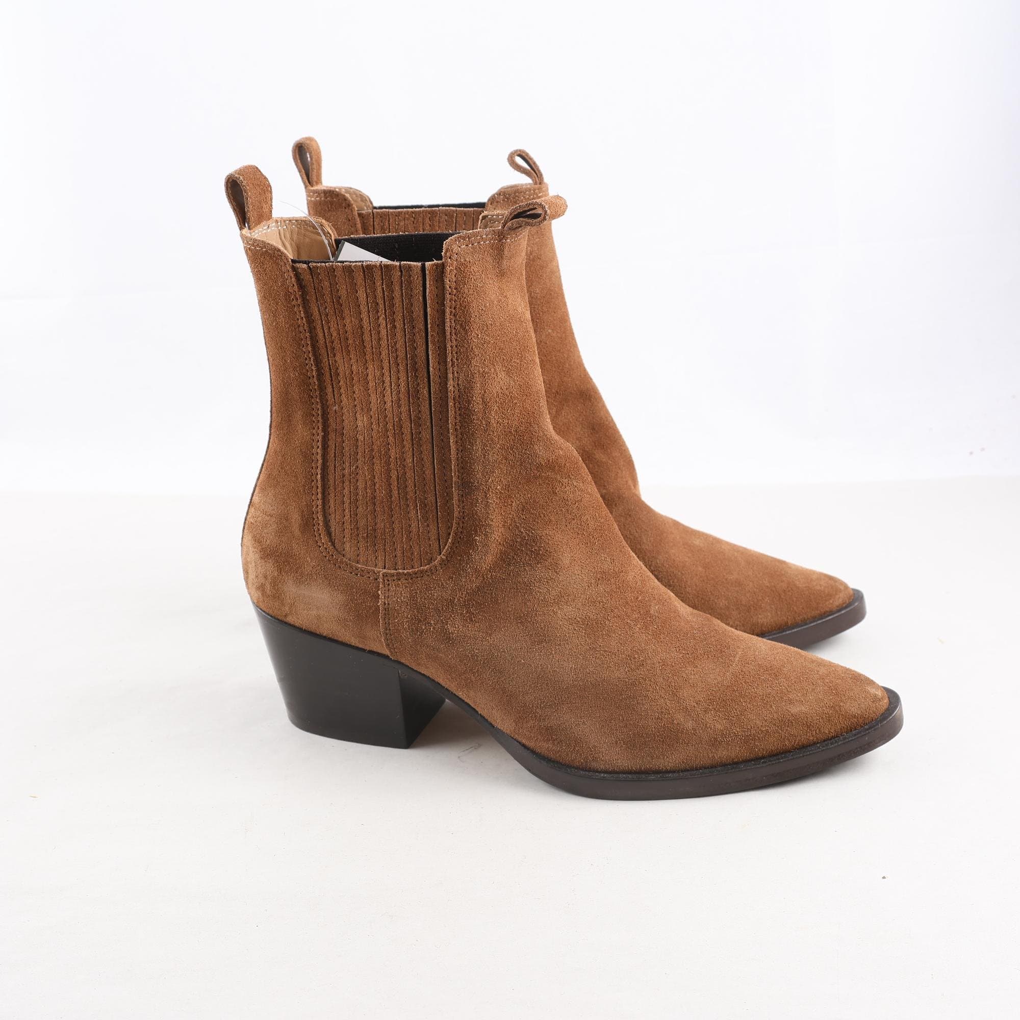 Ankelboots, A.P.C, brun, skinn, stl. 38