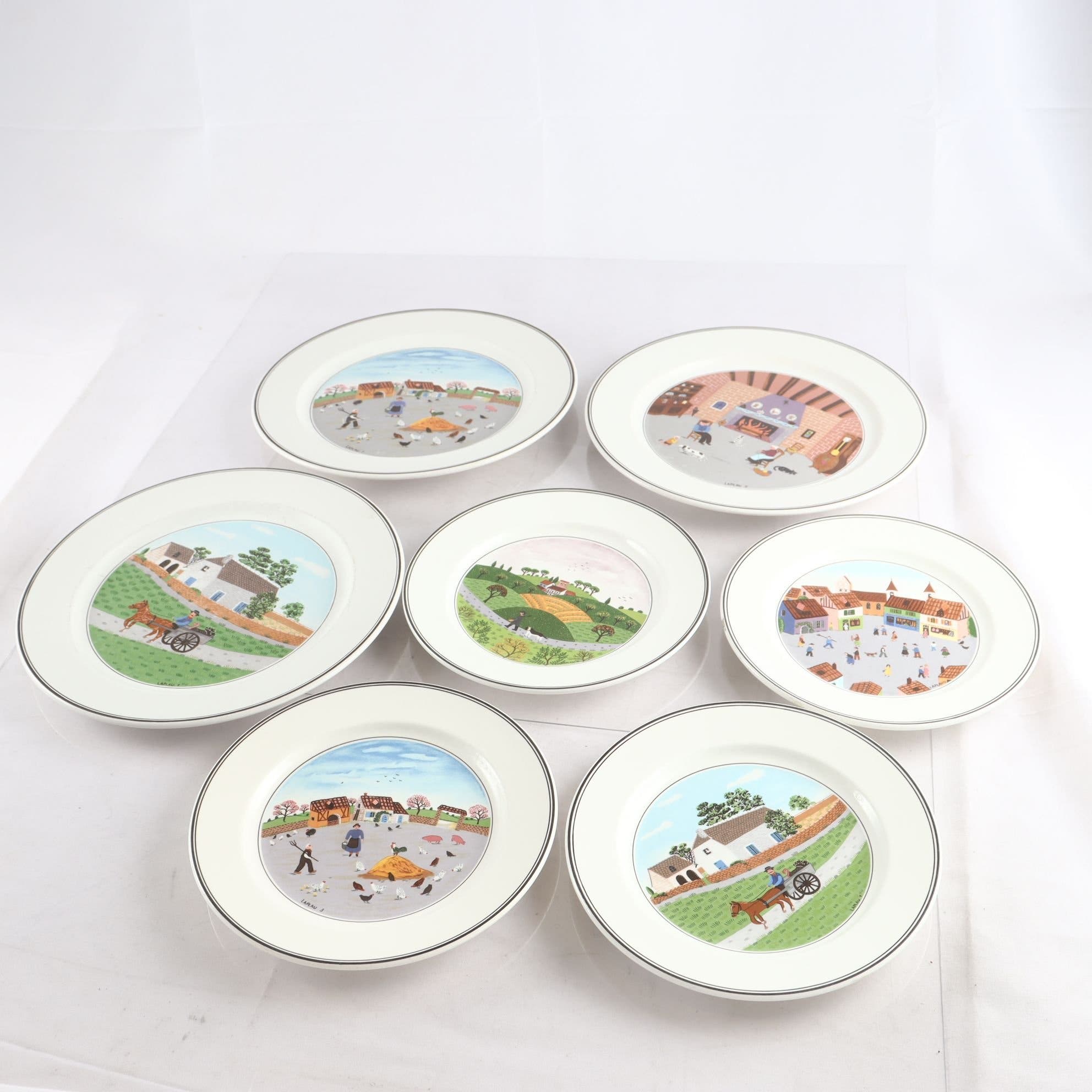 Tallrikar, 7st, ”Naive”, Gerard Laplau, Villeroy & Bosch. Samfraktas ej.