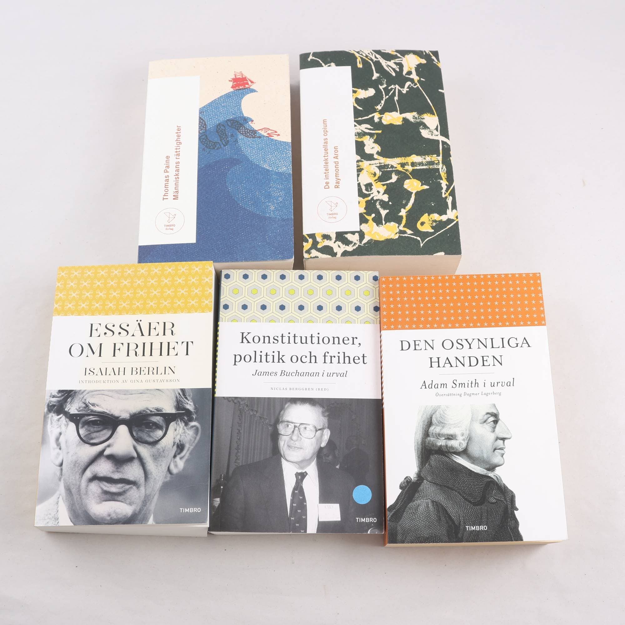 Timbro förlag, liberalismens klassiker, bokpaket med 5 volymer