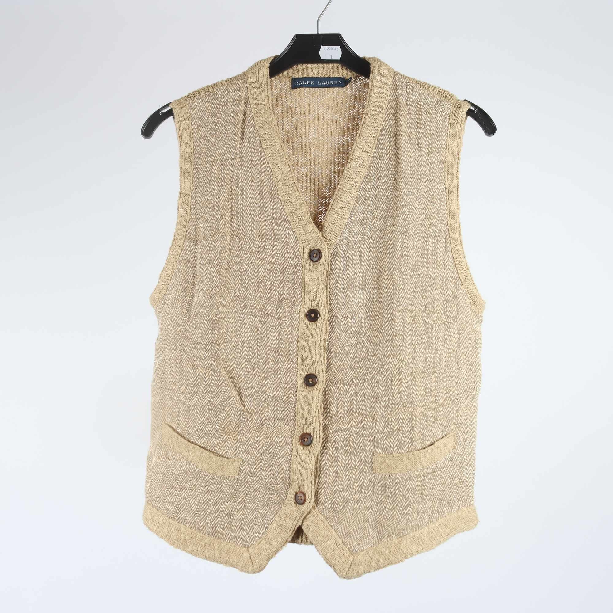 Väst, Ralph Lauren, beige, 100% linne, stl. M