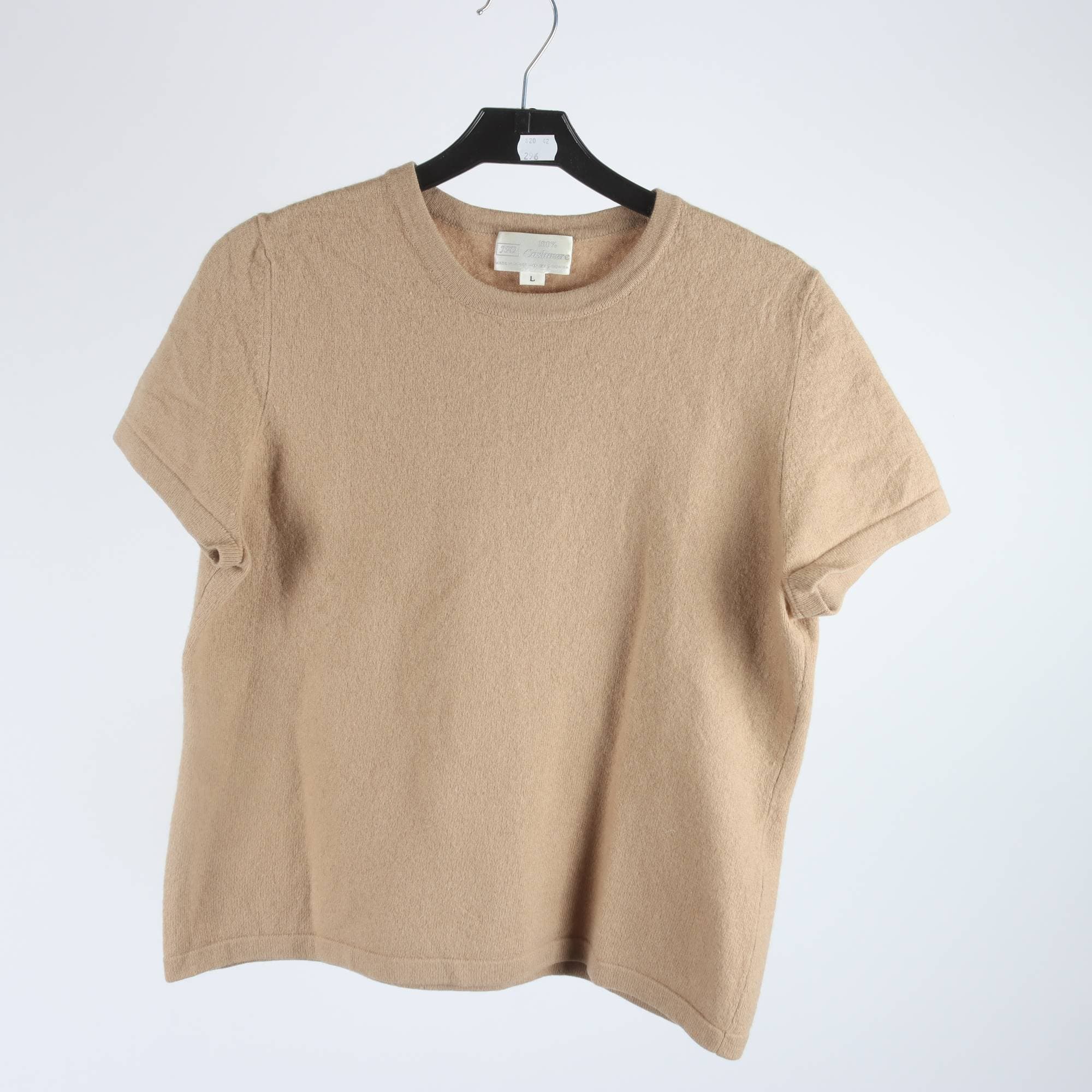 Tröja, JSD, beige, 100% cashmere, stl. L.