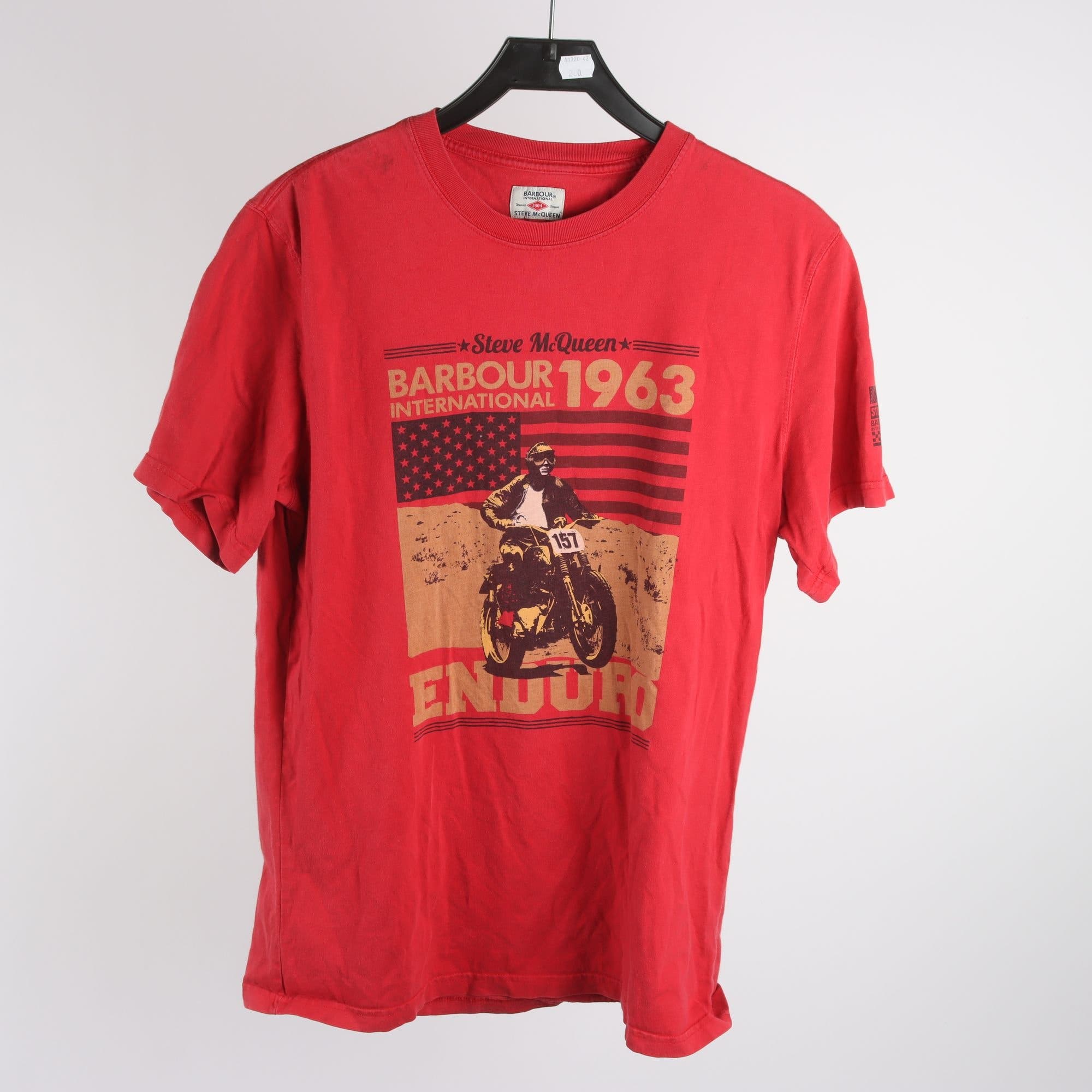 T-shirt, Barbour, röd, stl. L