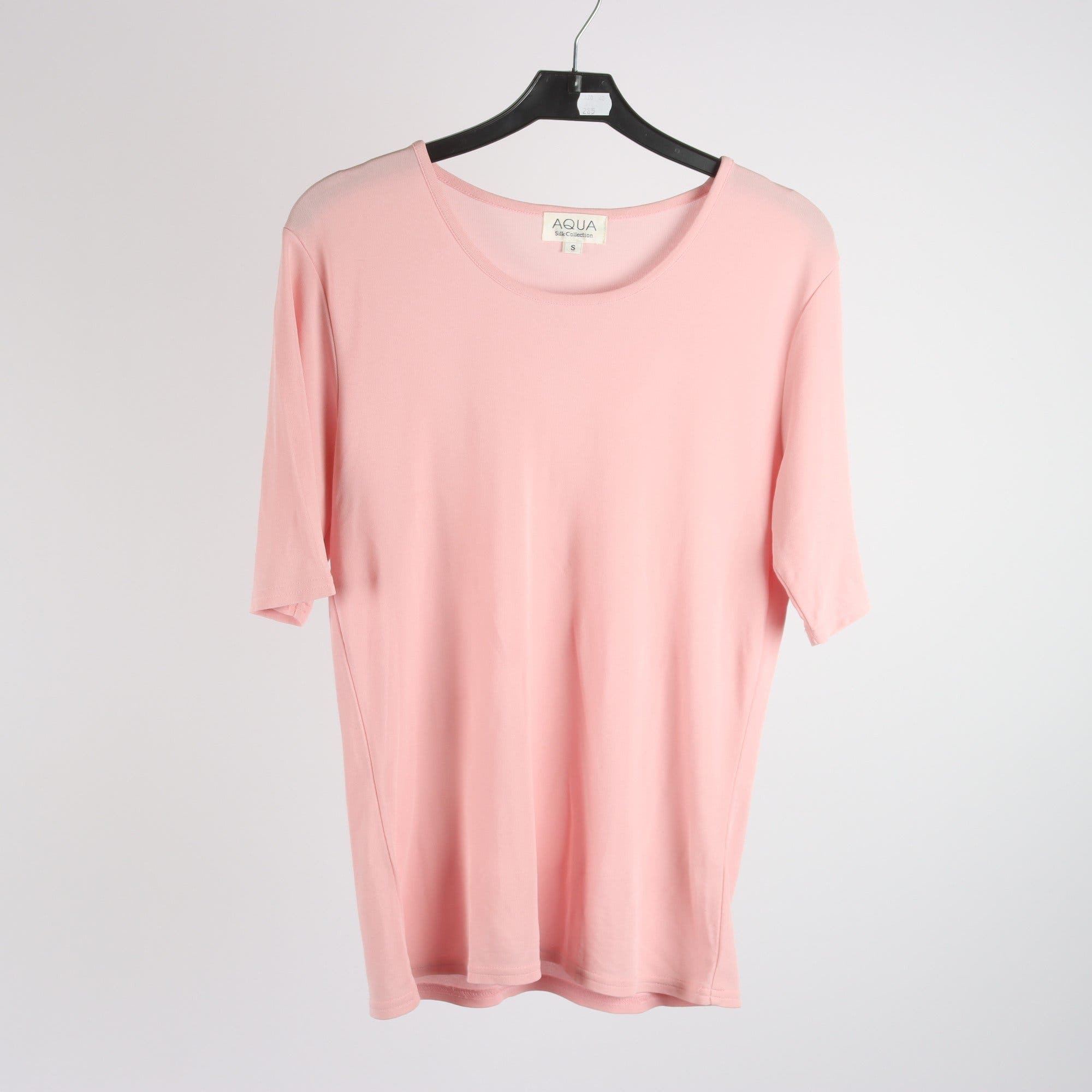 Tröja, Aqua, rosa, 100% silke, stl. S.