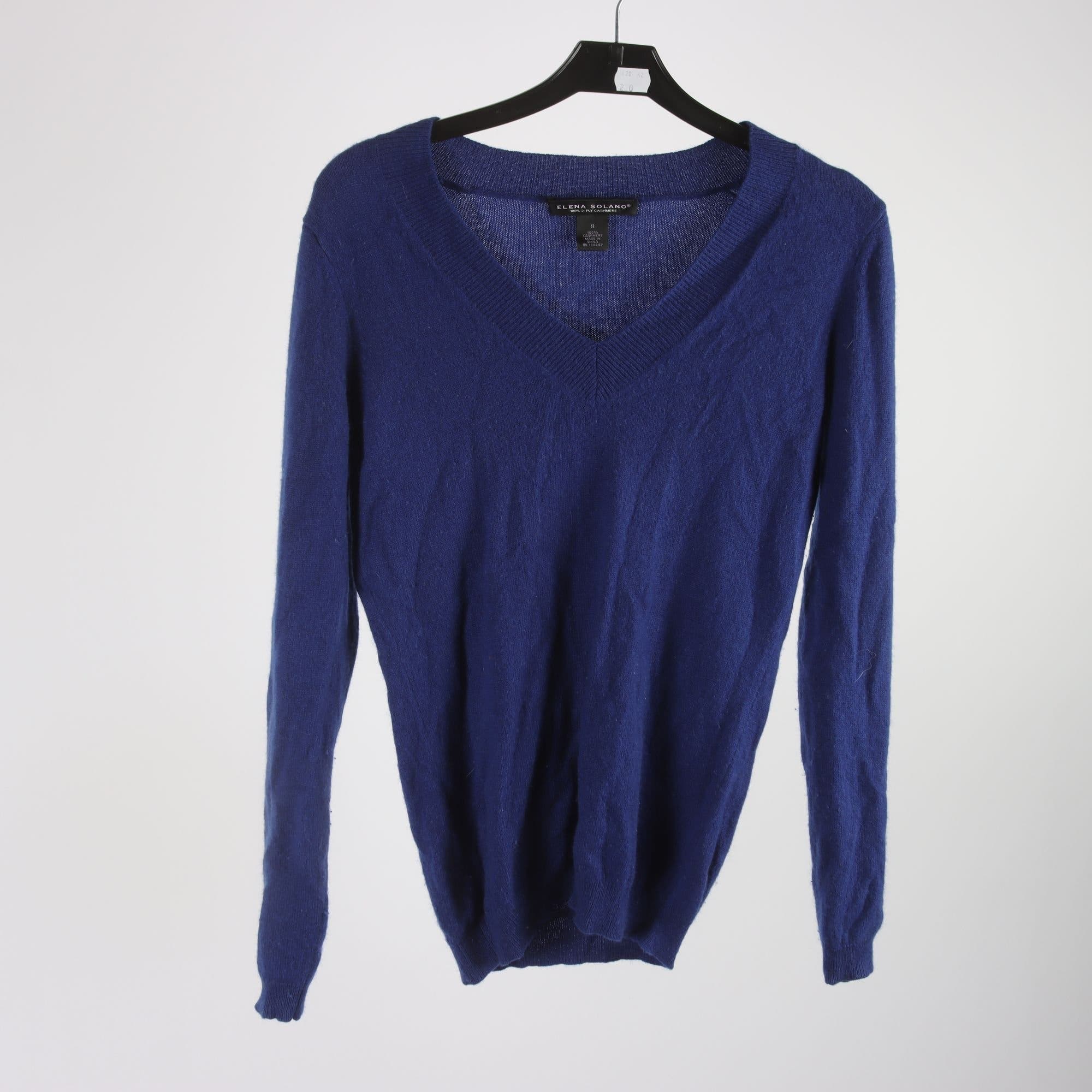 Tröja, Elena Solano, blålila, 100% cashmere, stl. S.