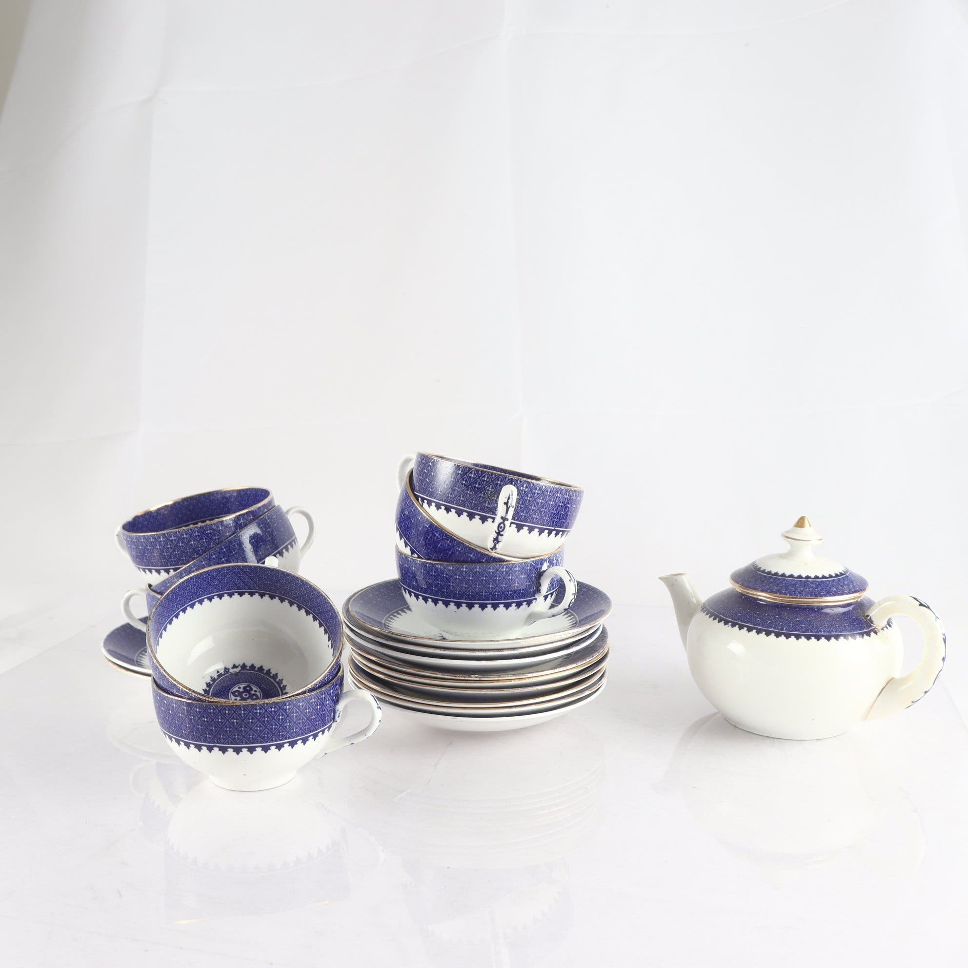 Servis, Windsor, Gustafsberg, 1800-tal, 20 delar. Endast avhämtning.