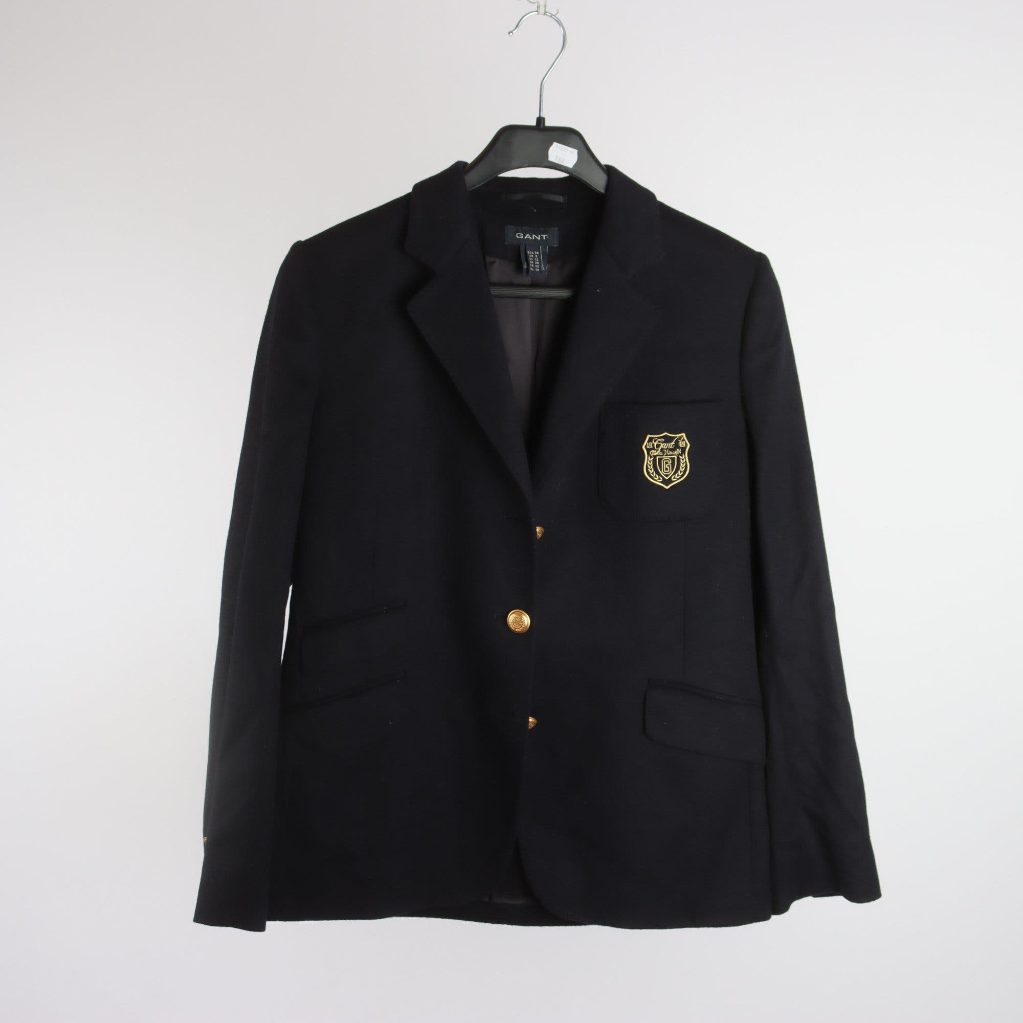 Kavaj, Gant, blå, 80% ull, stl. 38