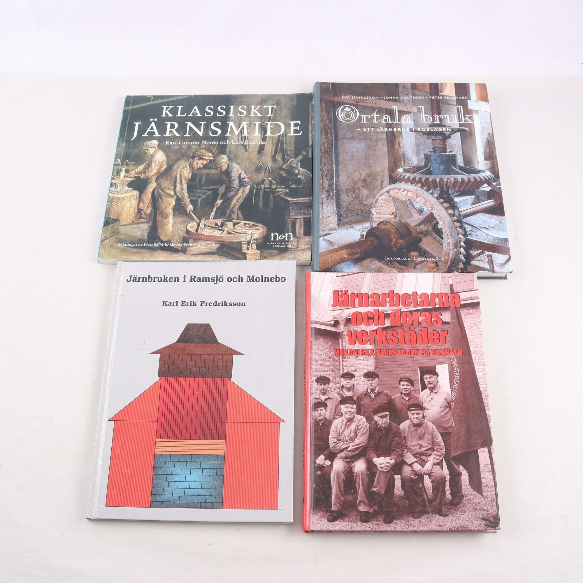Järnsmide och järnbruk, bokpaket med 4 volymer