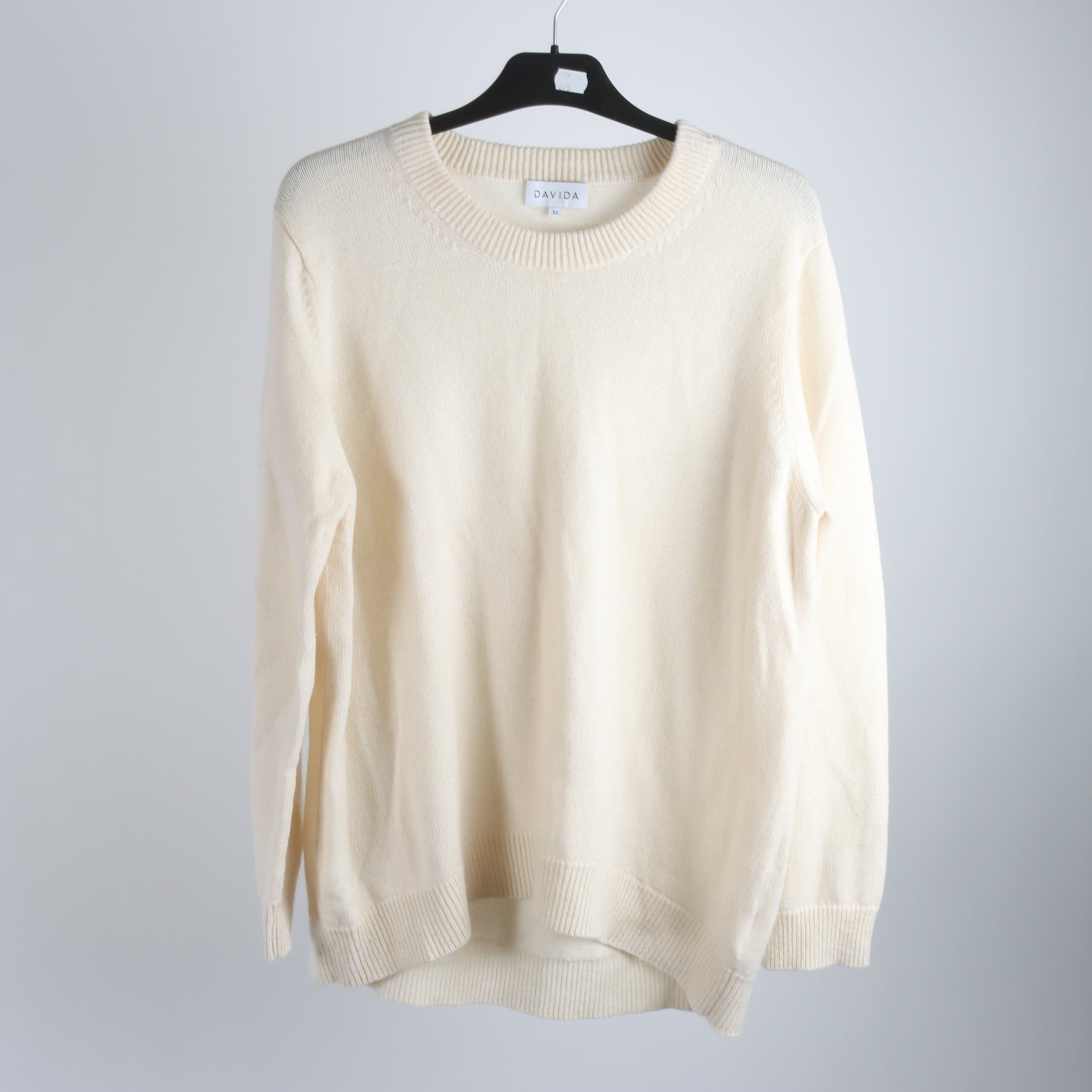 Tröja, Davida, beige, 100% cashmere, stl. XL.