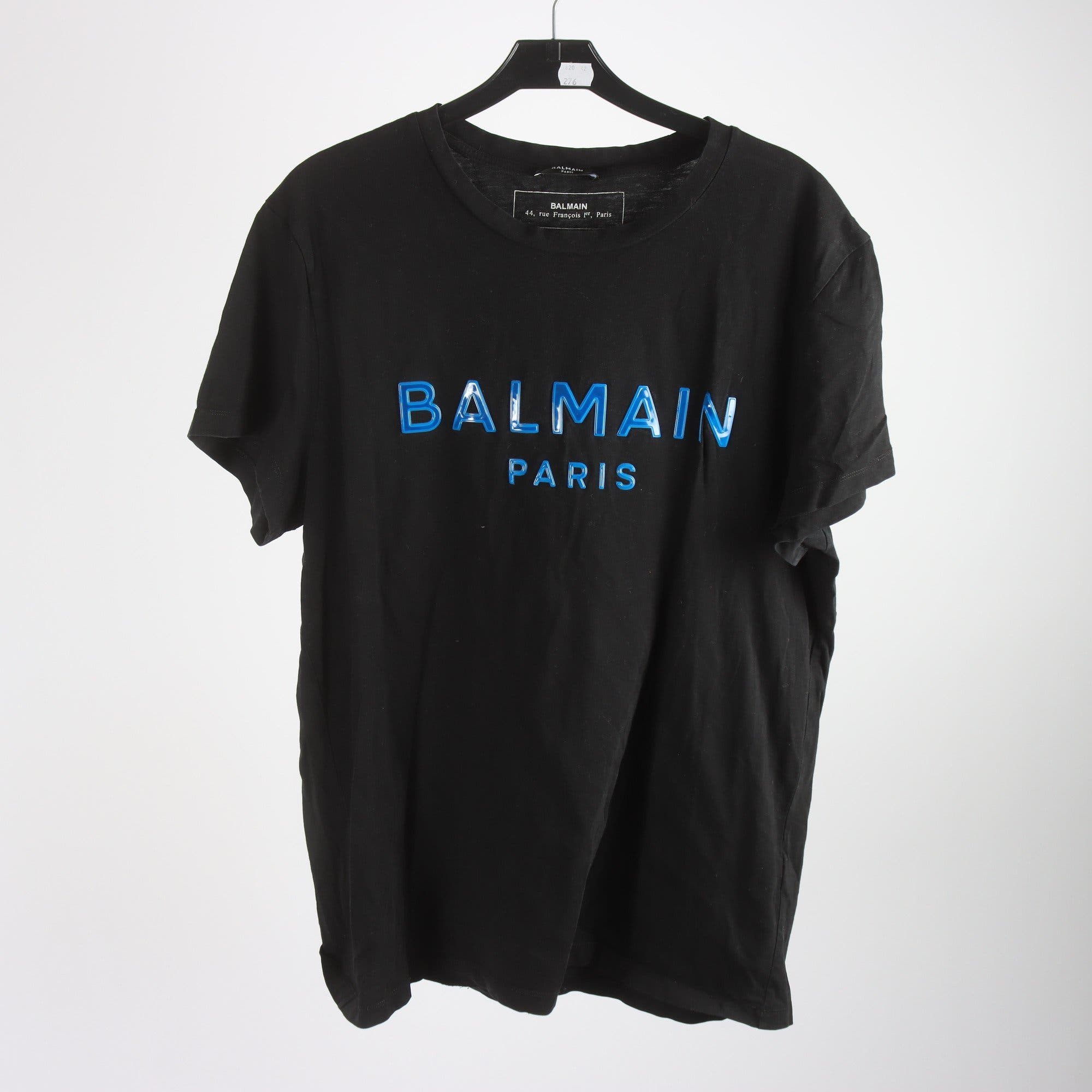 T-shirt, Balmain, svart, stl. XL.