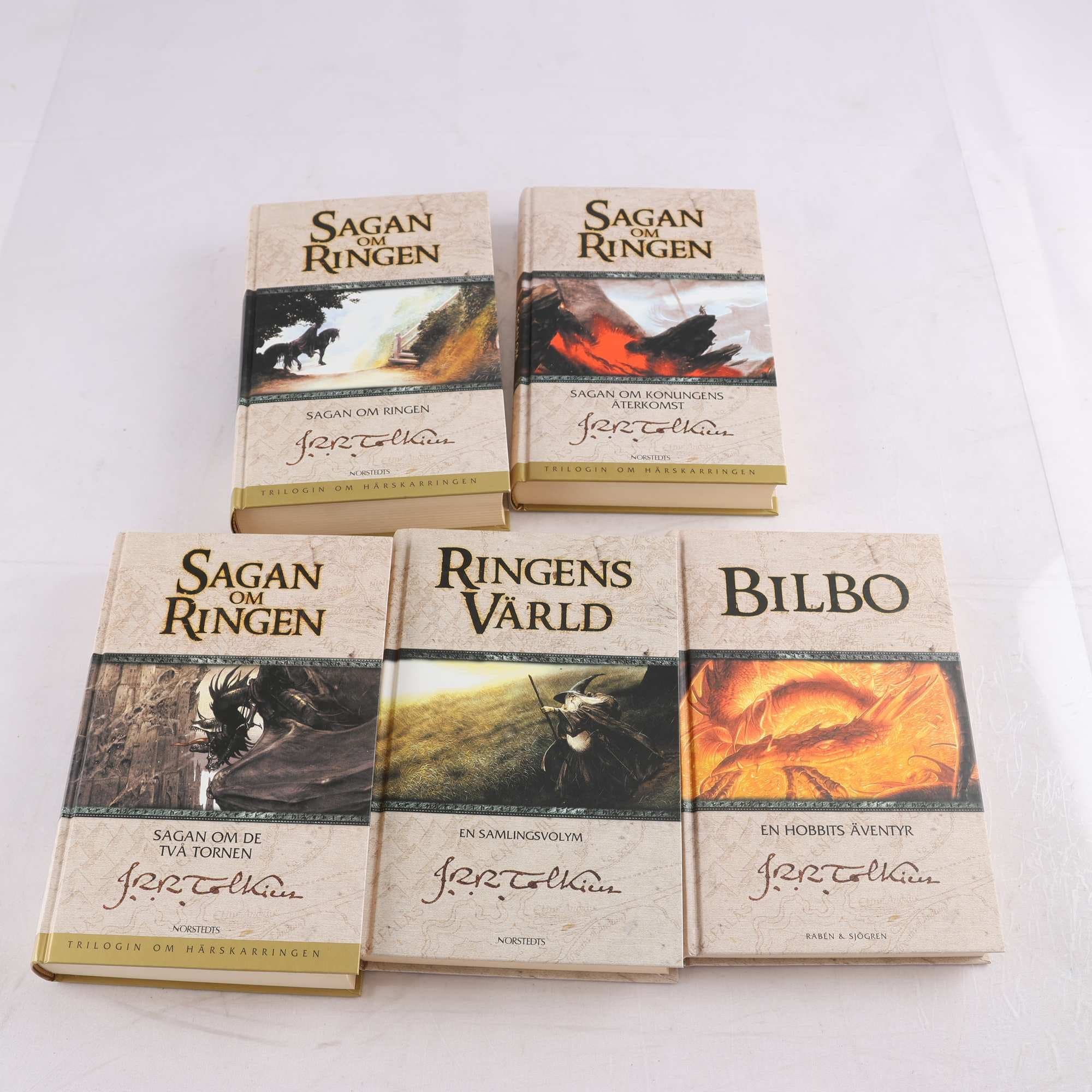 Bokpaket, J.R.R. Tolkien, Sagan om Ringen, Bilbo, Ringens värld, 5 st.