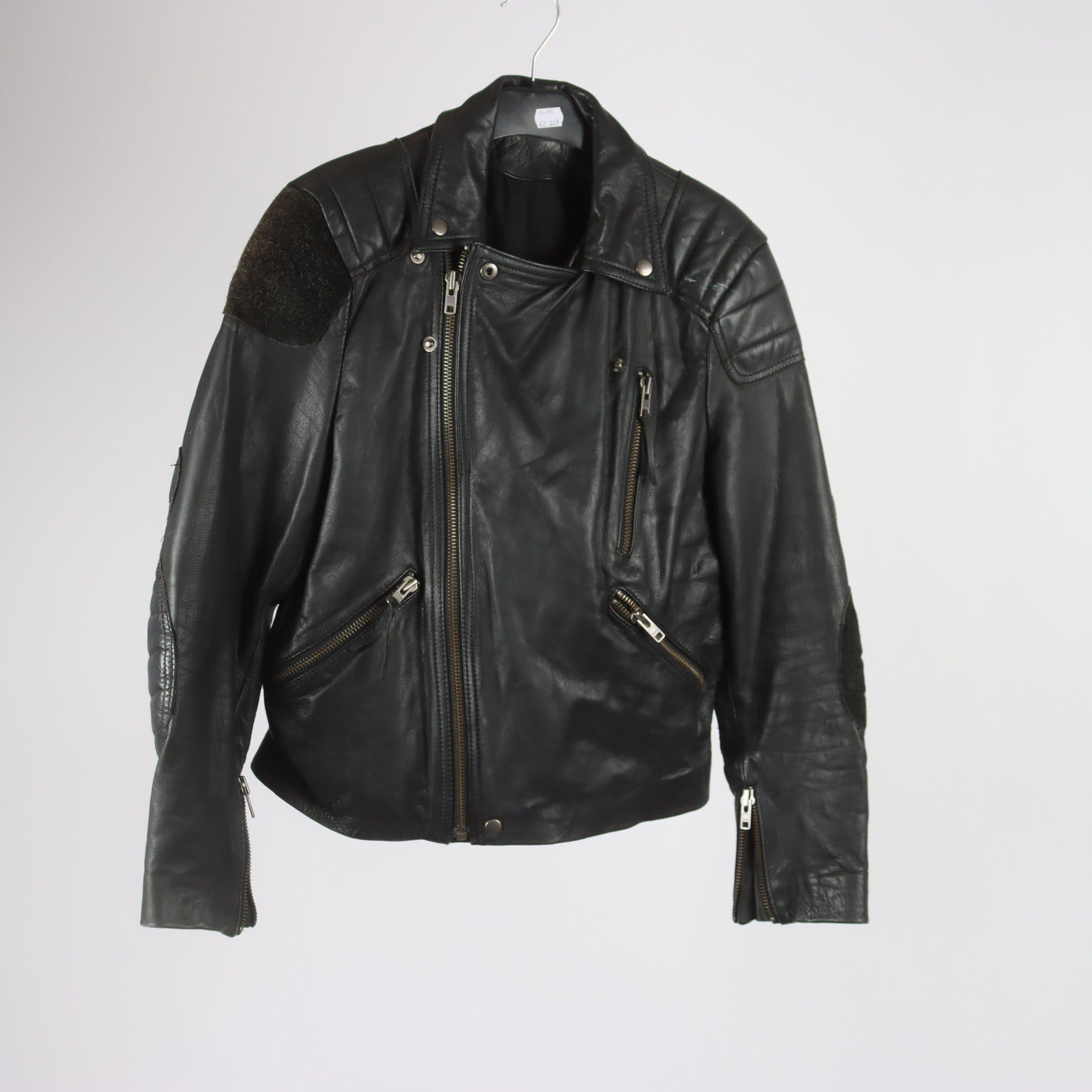 Skinnjacka, Acne, 100% läder, stl. 48