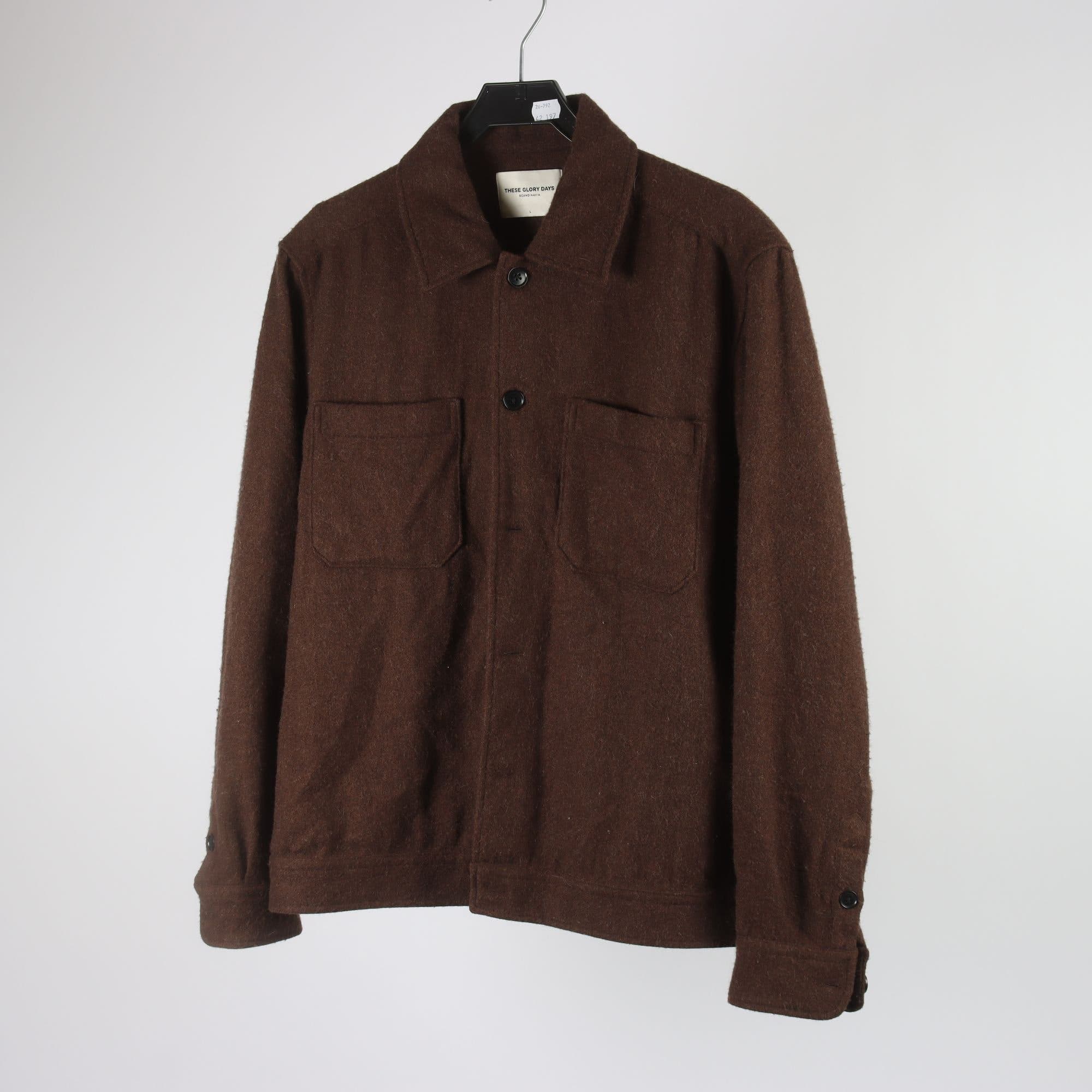 Overshirt, These Glory Days, ullblandning, stl. L