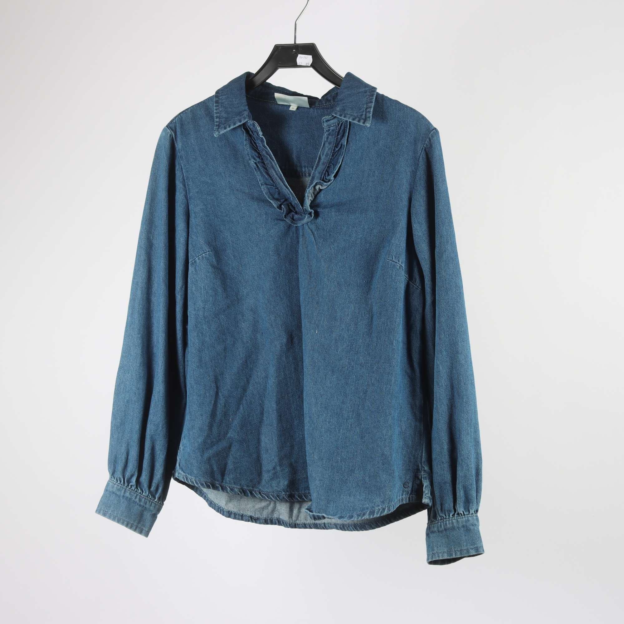Jeansblus, Cream, stl. 40