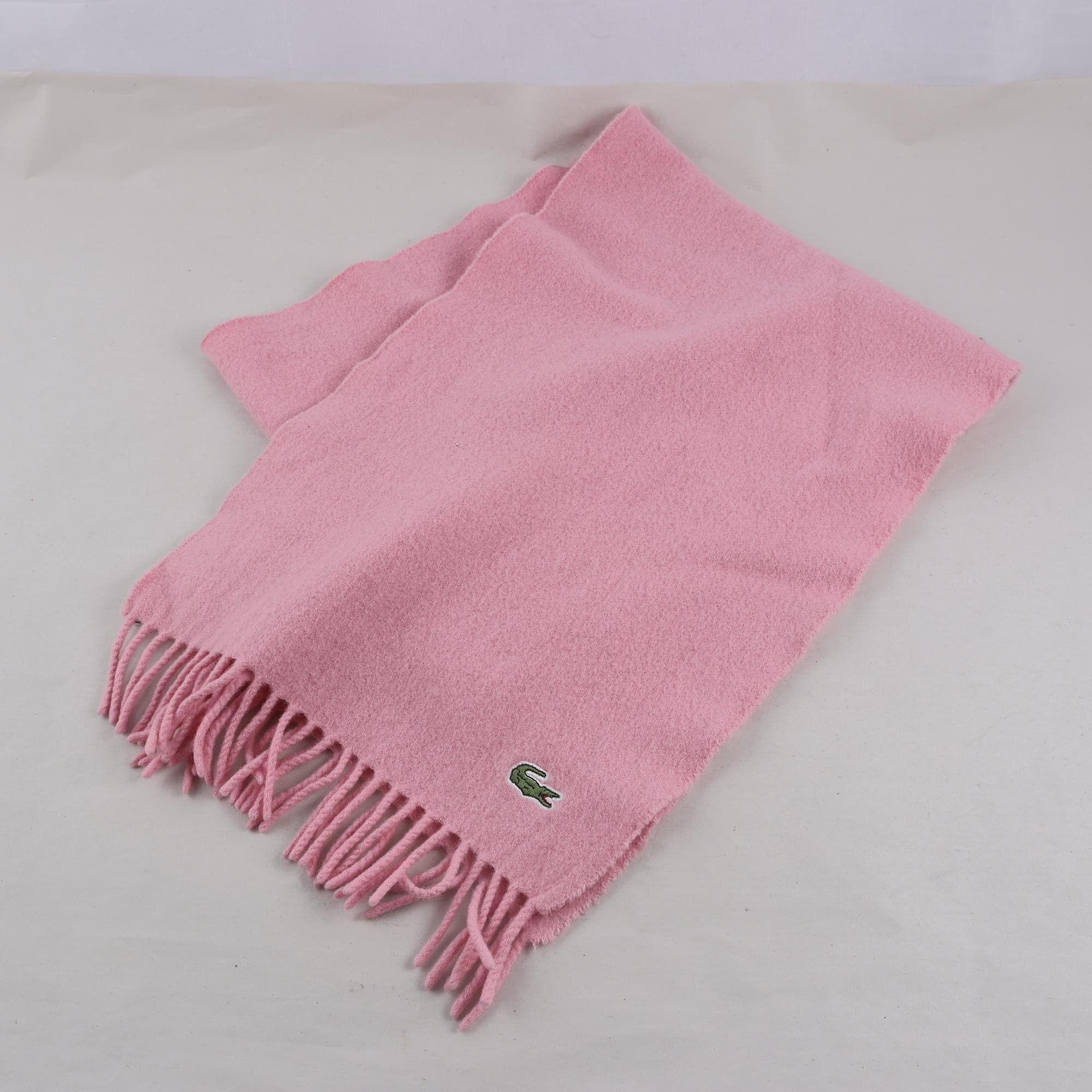 Halsduk, Lacoste, rosa, 100% lammull