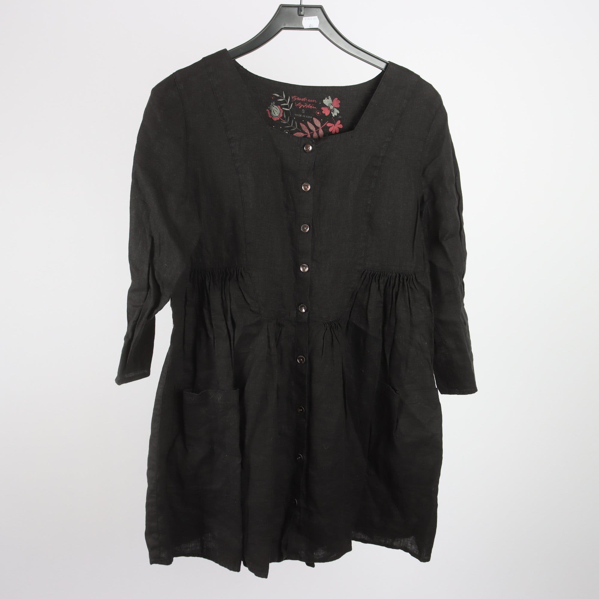 Tunika/klänning, Gudrun Sjödén, svart, 100% linne, stl. S