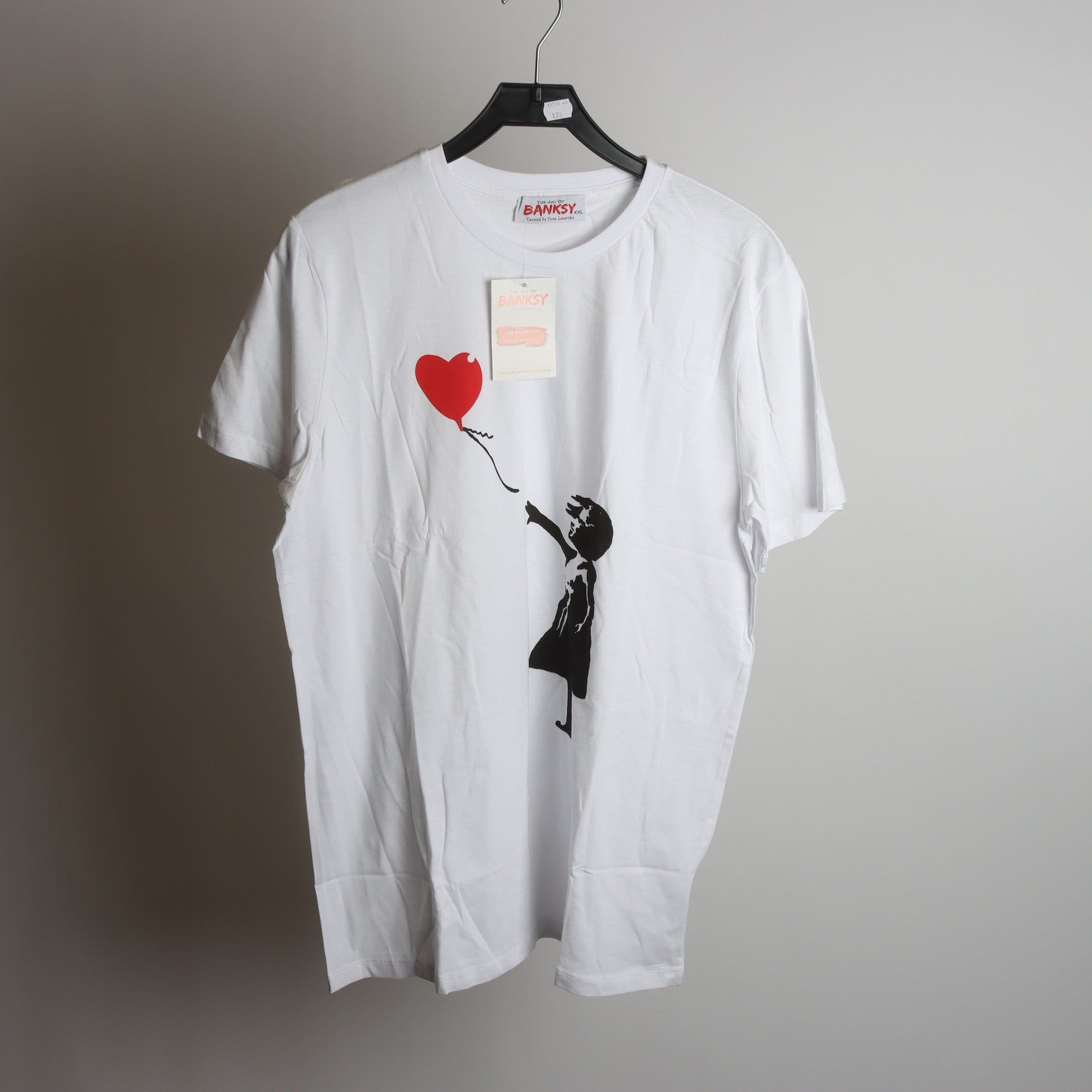 T-shirt, Banksy, vit, stl. XXL