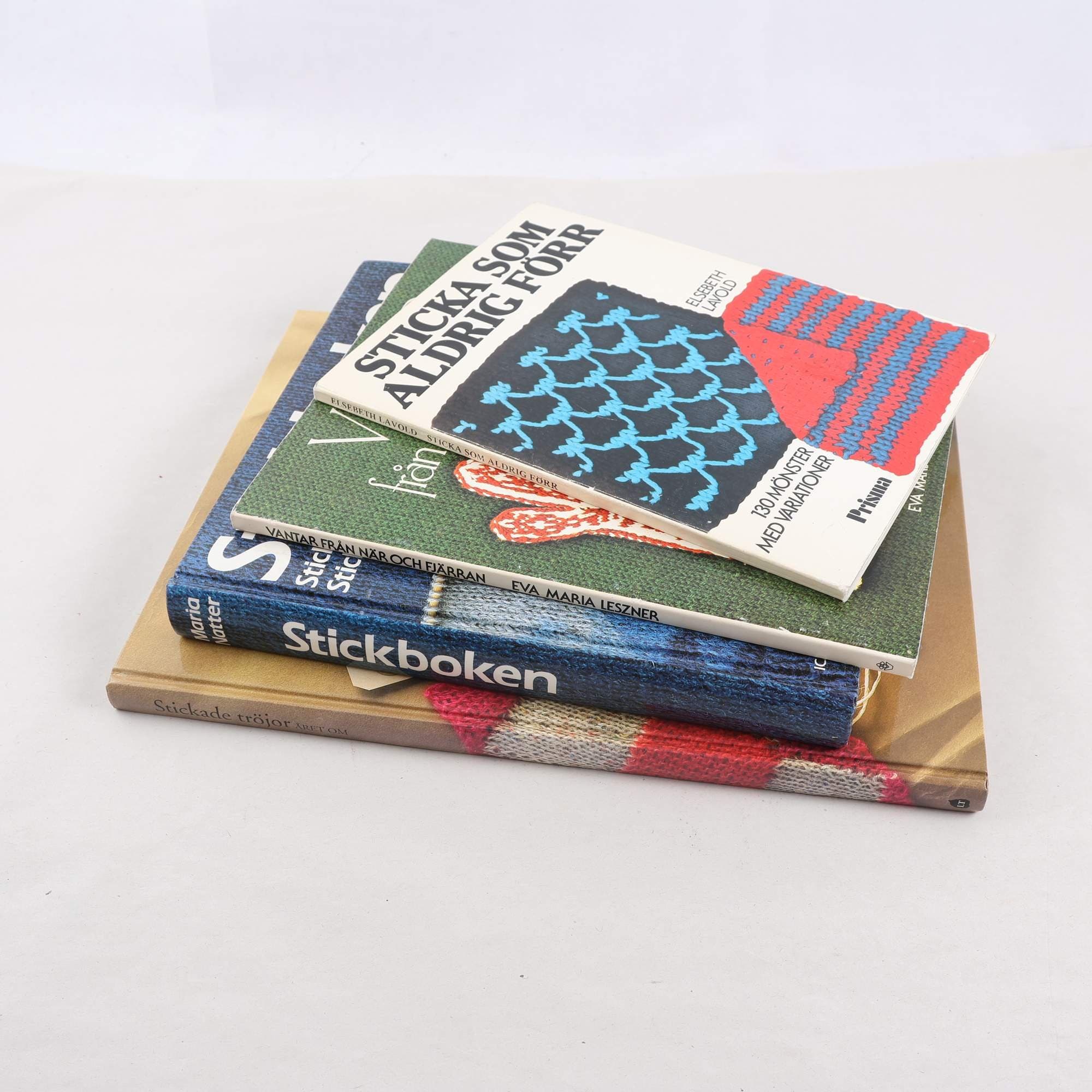 Stickning, bokpaket med 4 volymer