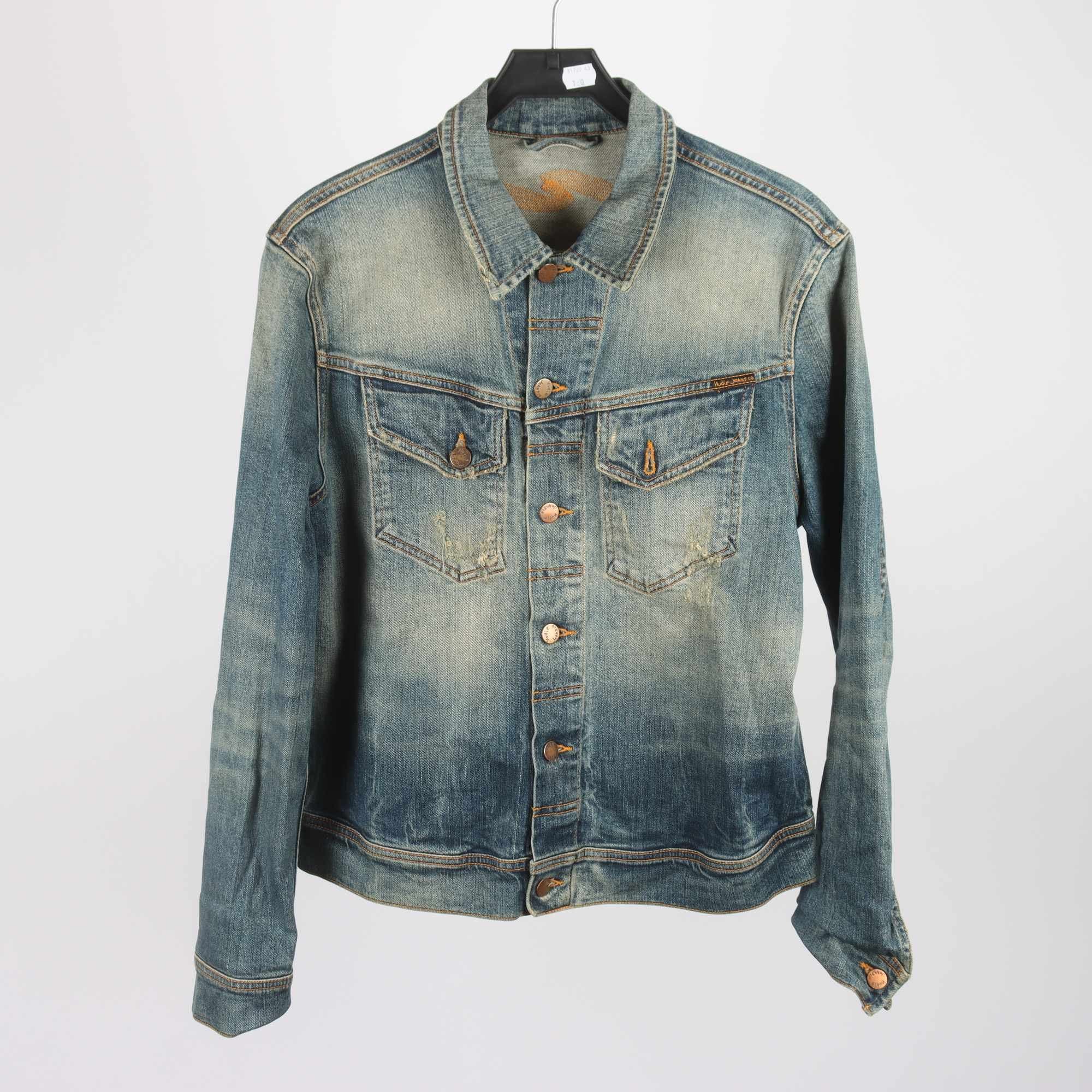 Jeansjacka, Nudie, blå, stl. M