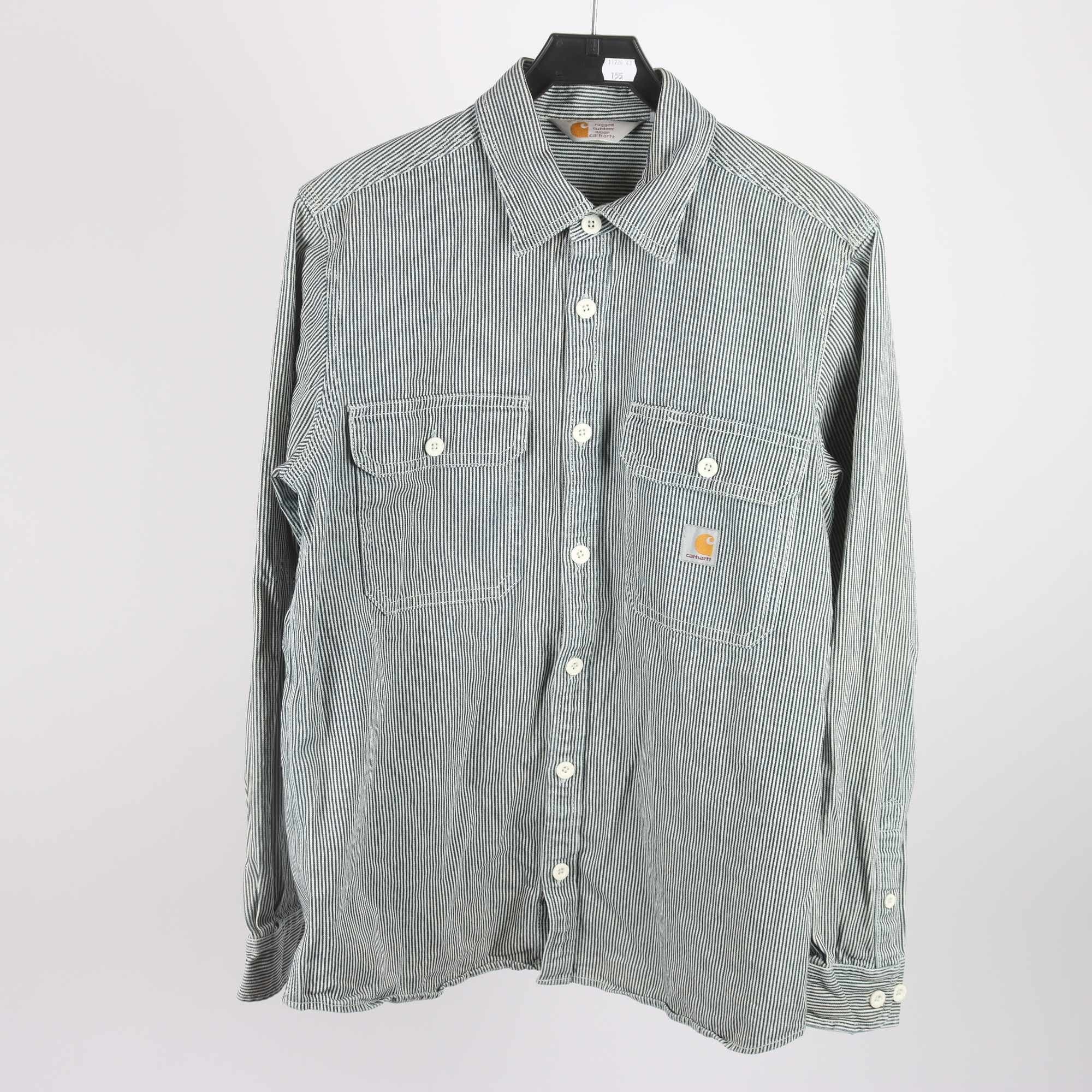 Skjorta, Carhartt, blå, vit, randig, stl. L