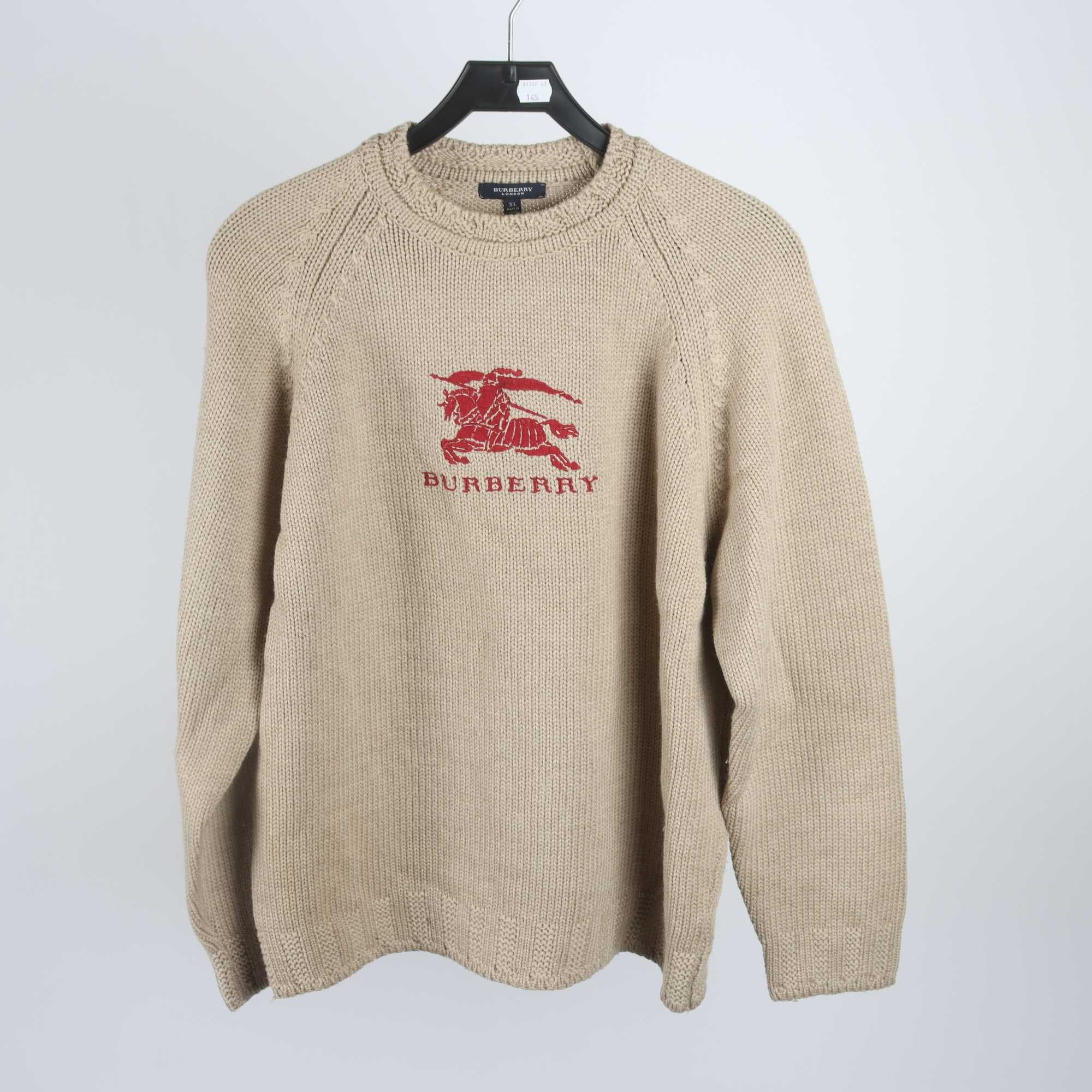 Tröja, Burberry, beige, 100% ull, stl. XL
