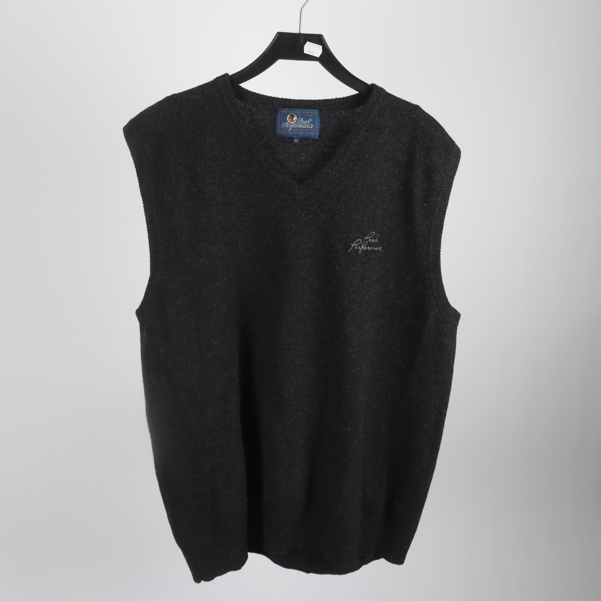 Väst, PeakPerformance, gråsvart, 100% lammull, stl. XL