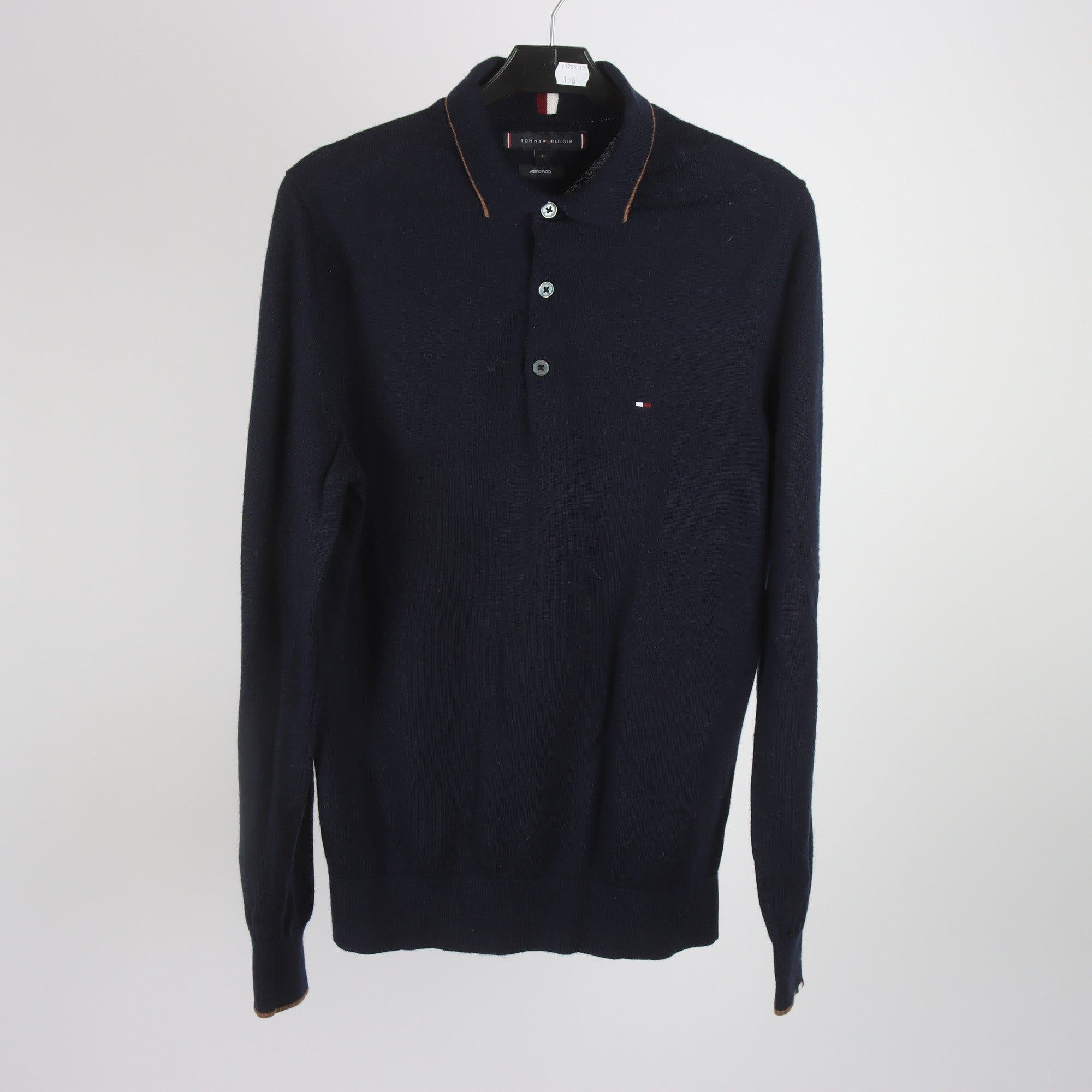 Tröja, Tommy Hilfiger, blå, 100% ull, stl. S