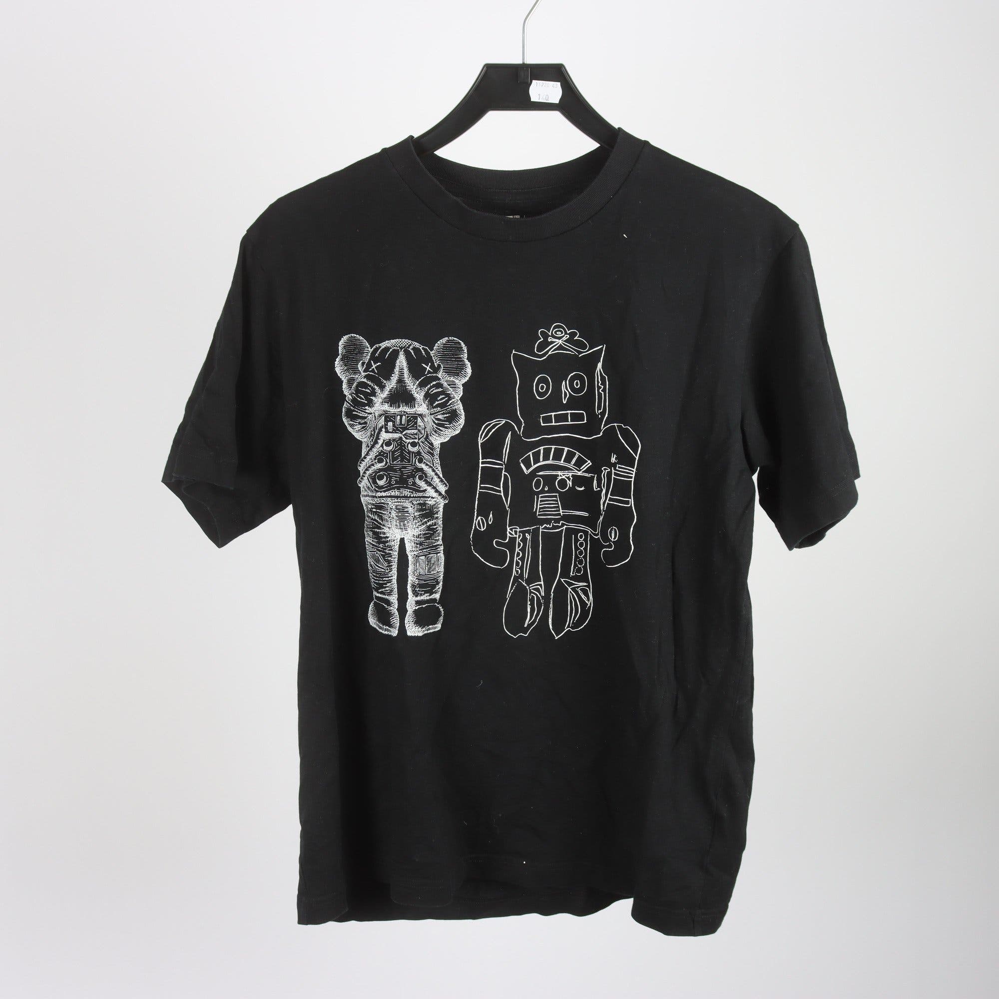 T-shirt, Uniqlo x Kaws+Warhol, svart, stl. M