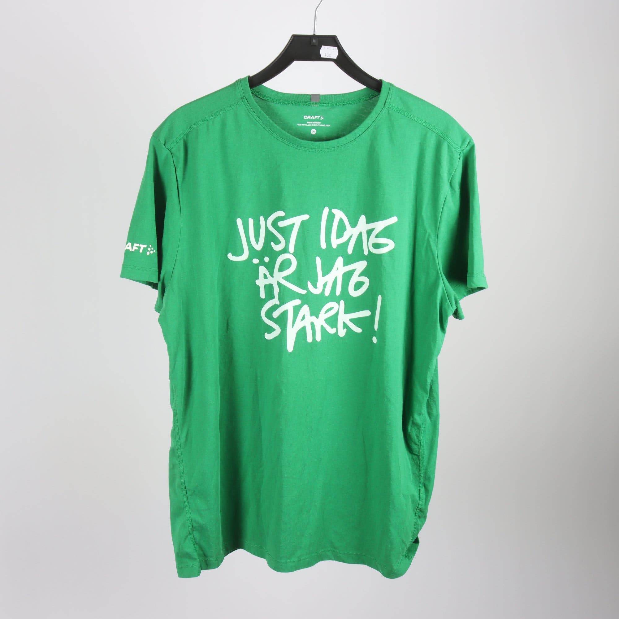 T-shirt, Craft, ”Just idag är jag stark!”, grön, stl. XXL