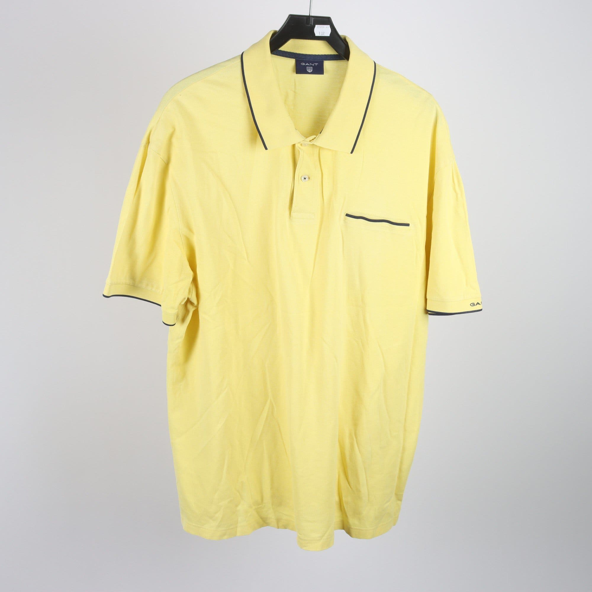 Pikétröja, Gant, gul, stl. 3XL
