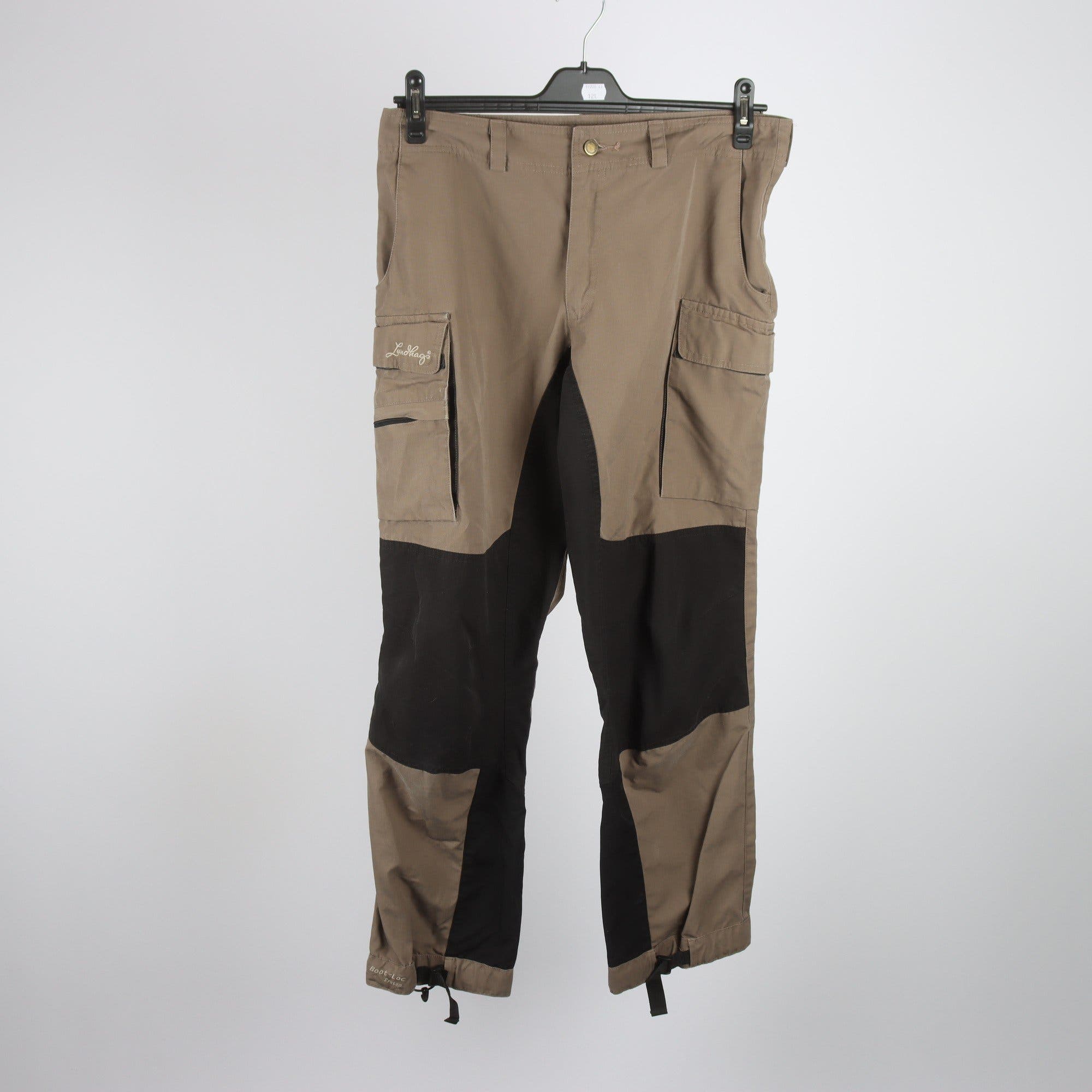 Fritidsbyxor, Lundhags, khaki/svart, stl. 42