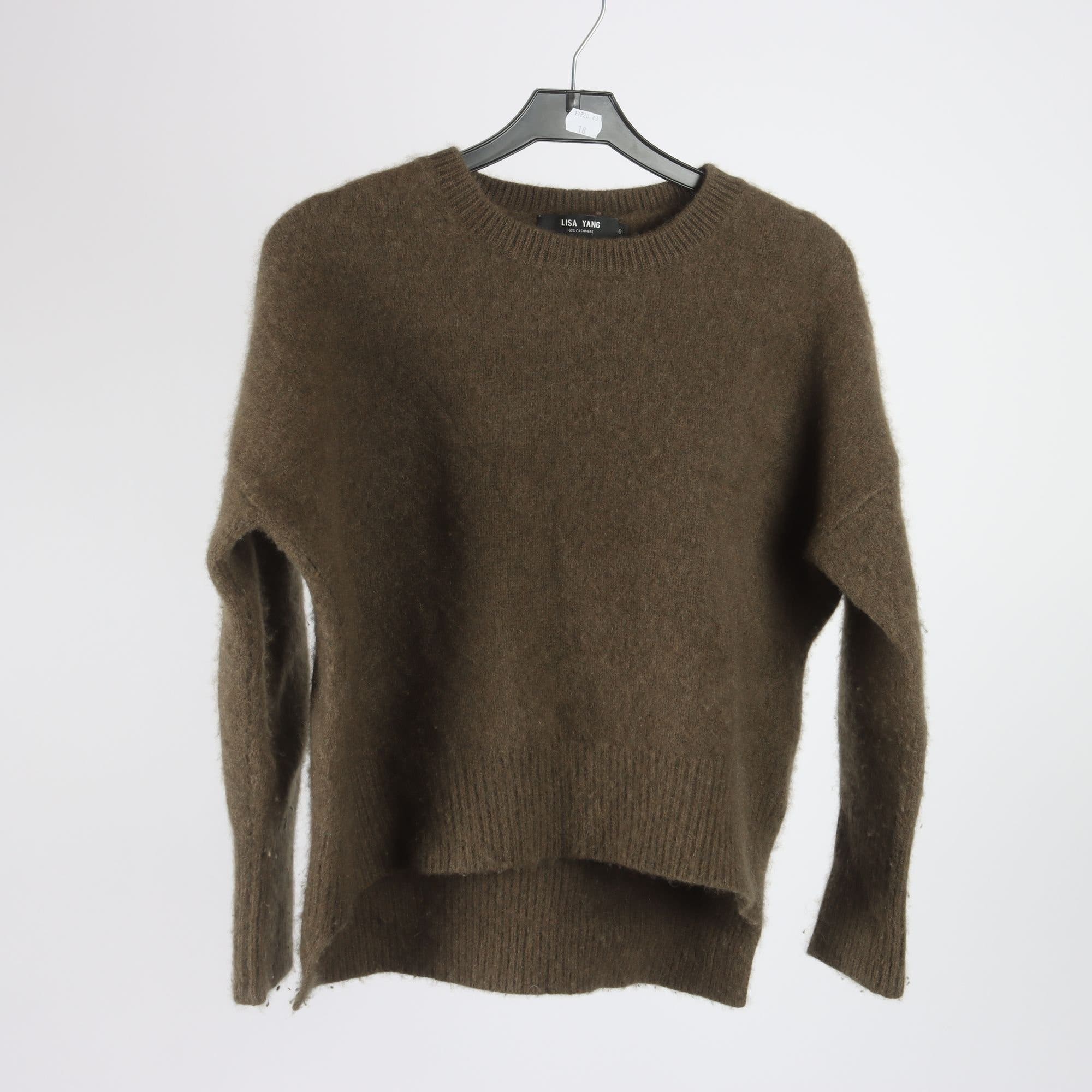 Tröja, Lisa Yang, brun/grön, 100% kashmir, stl. 0 (XS)